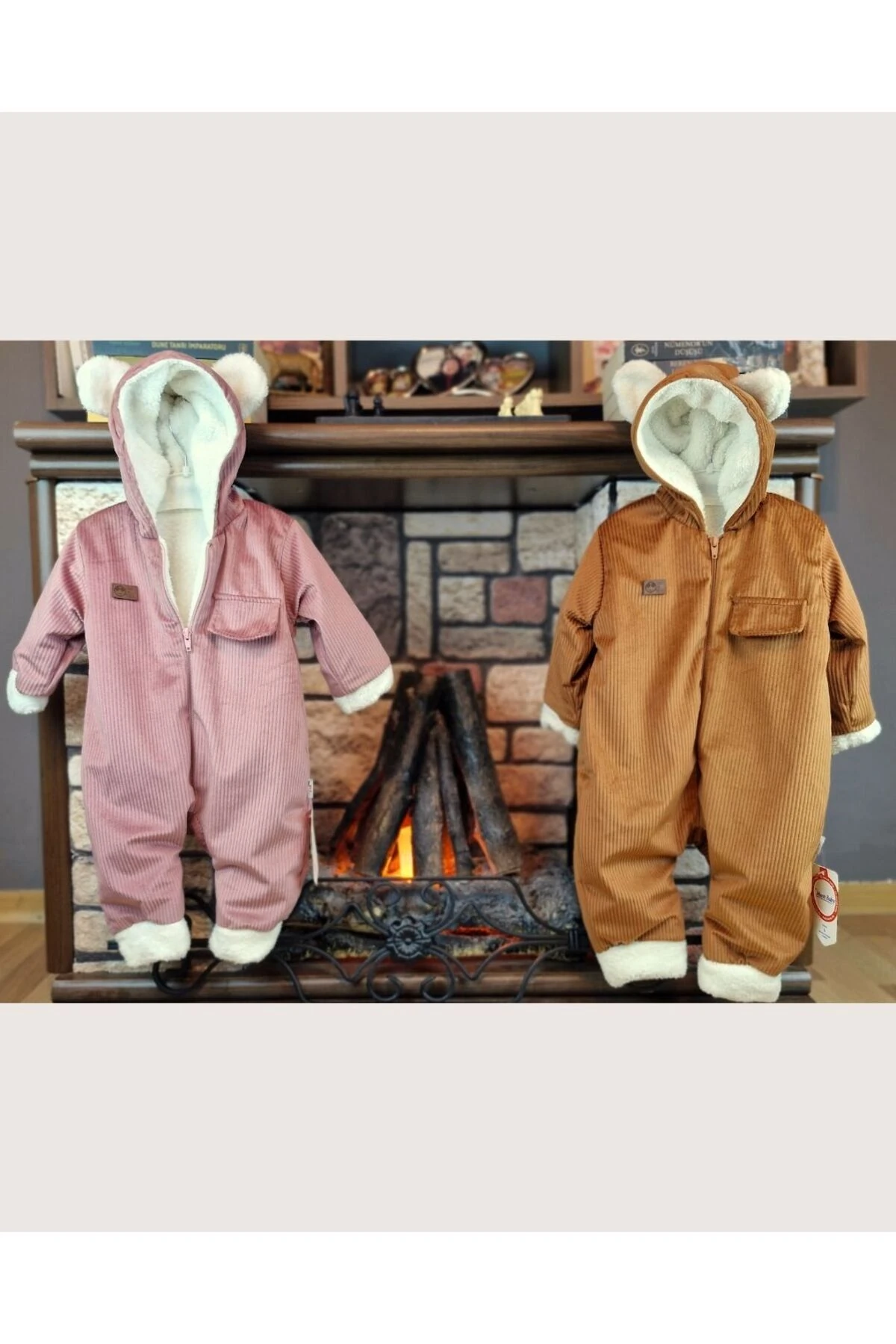 Peluşlu Kadife Bebek Tulum – 6-24 Ay