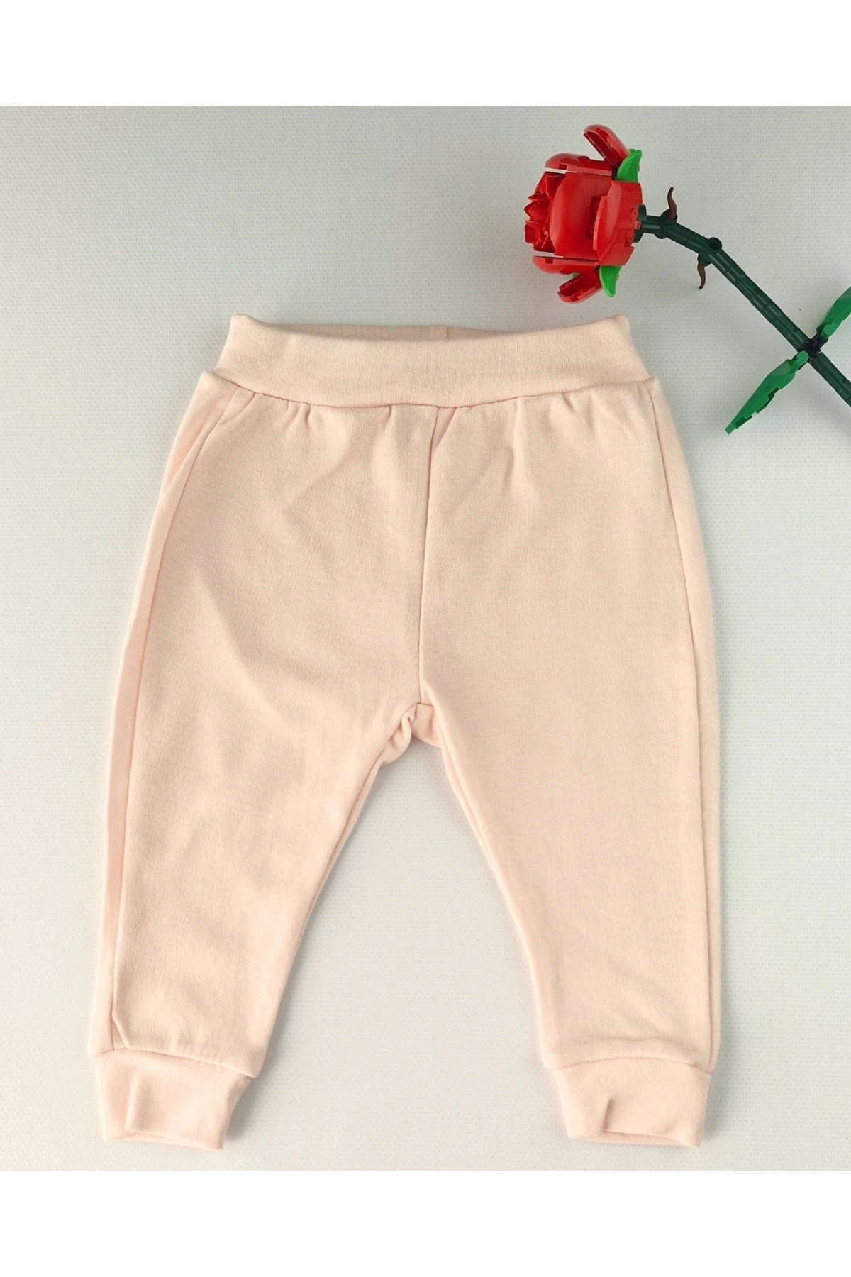 Kız Bebek 2’li Takım – Çiçek İşlemeli Sweat & Pantolon 3/6/9 Ay