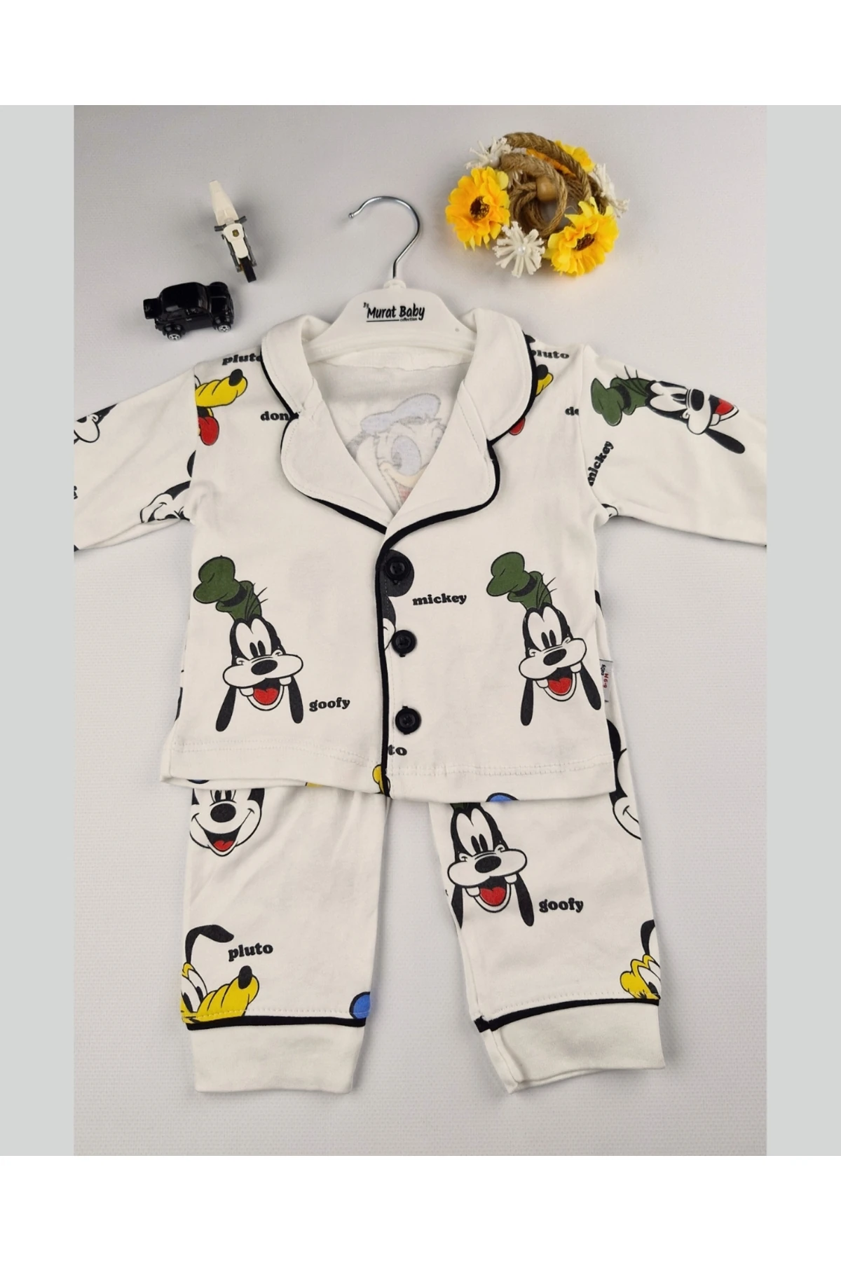 %100 Pamuk Bebek Pijama Takımı – 6-24 Ay – Yumuşak ve Nefes Alan Kumaş