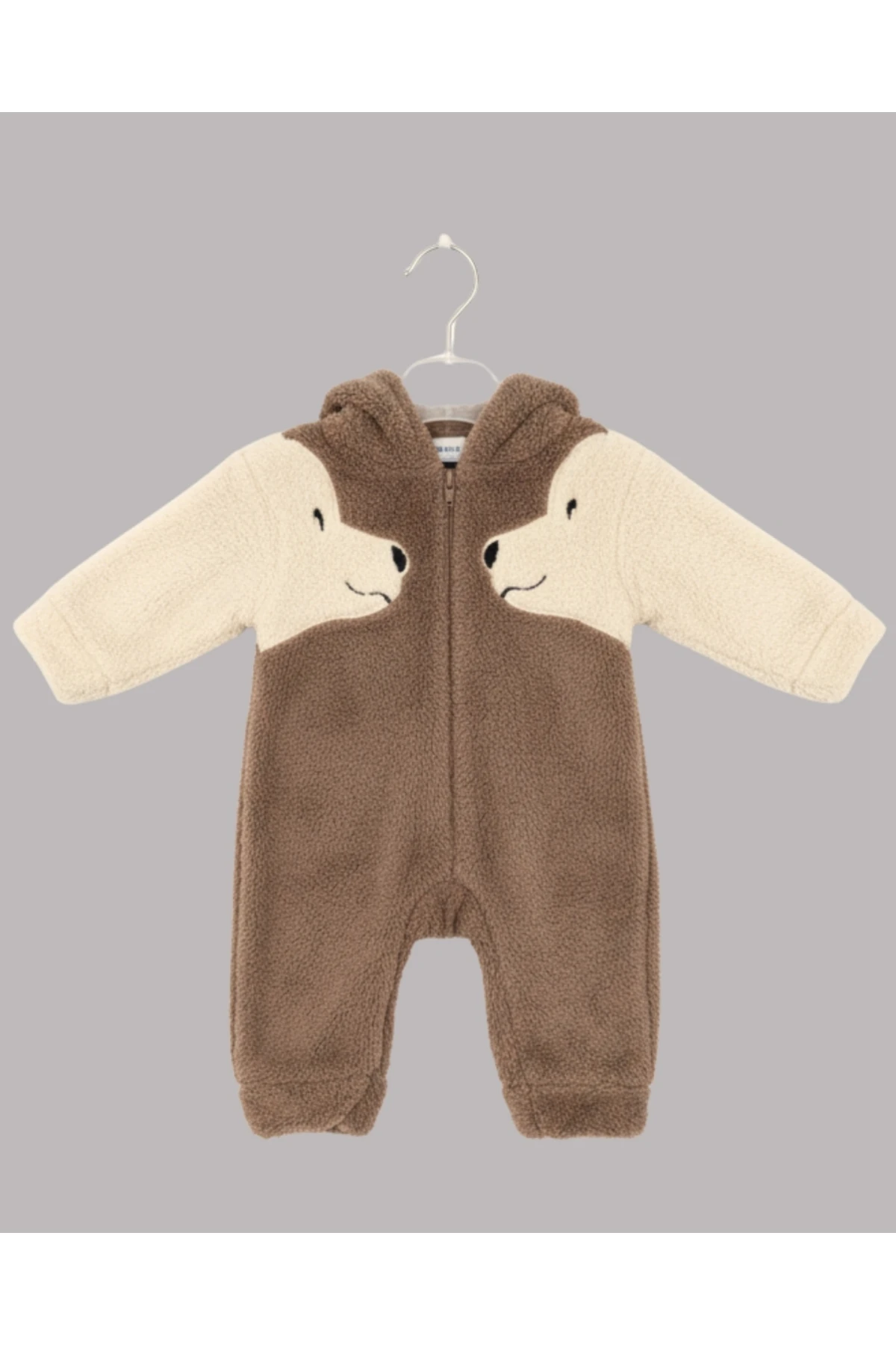 Asliva Welsoft Peluş Bebek Tulum - Kapüşonlu ve Fermuarlı