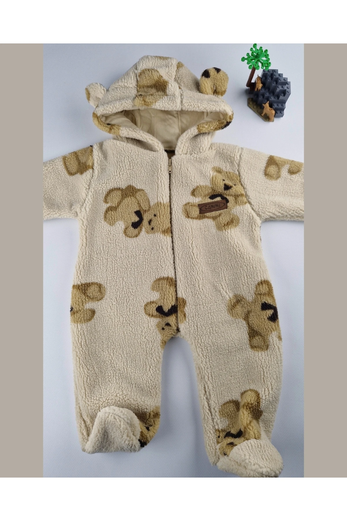 Teddy Ayıcık Welsoft Peluş Bebek Tulum – 6-9 Ay