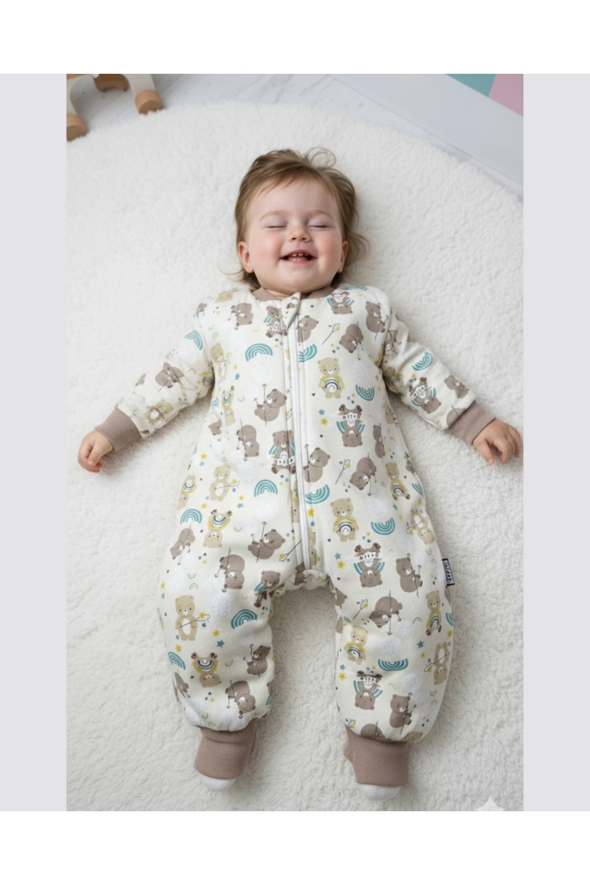 Ayıcık Desenli Bebek Uyku Tulumu 2.5 Tog (1-2-3-4-5-6 Yaş)
