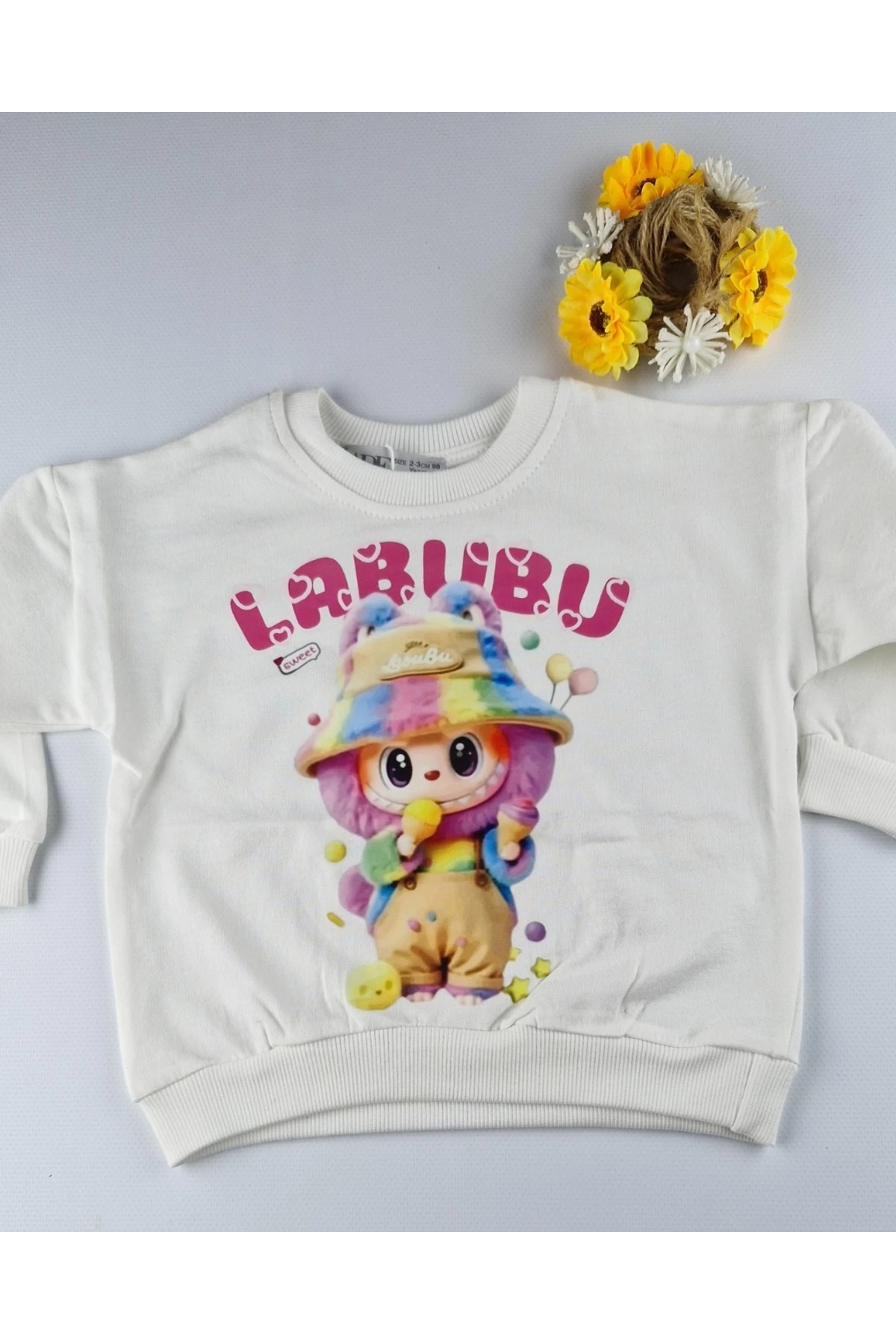 Figürlü Rengarenk Baskılı Çocuk Sweatshirt (2-7 Yaş)