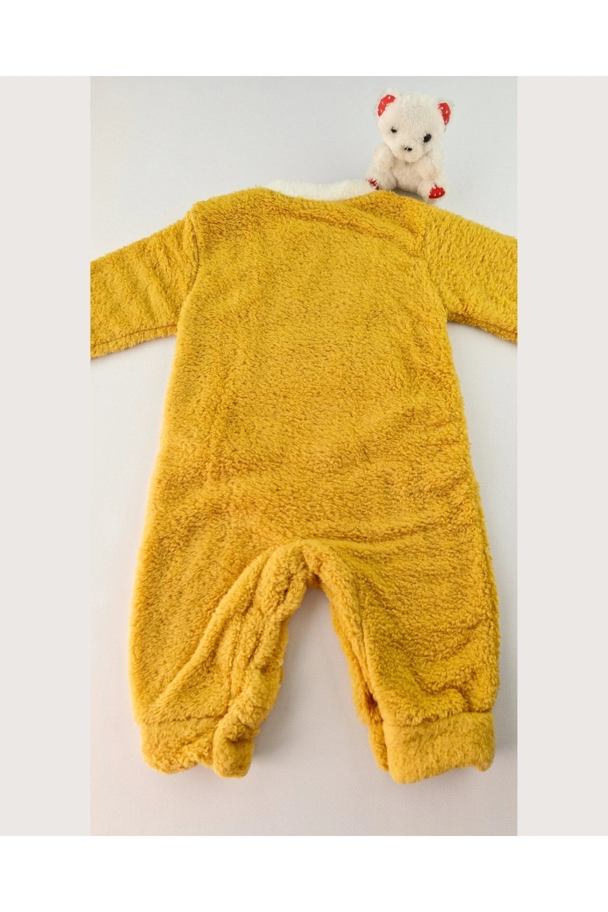 Annesinin Kuzusu Peluş Bebek Tulum - Sarı - 3/6/9/12 Ay