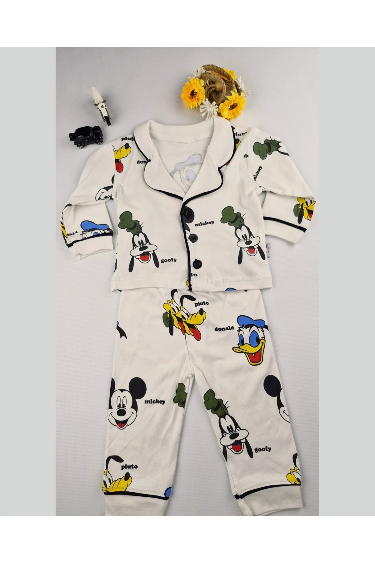 %100 Pamuk Bebek Pijama Takımı – 6-24 Ay – Yumuşak ve Nefes Alan Kumaş