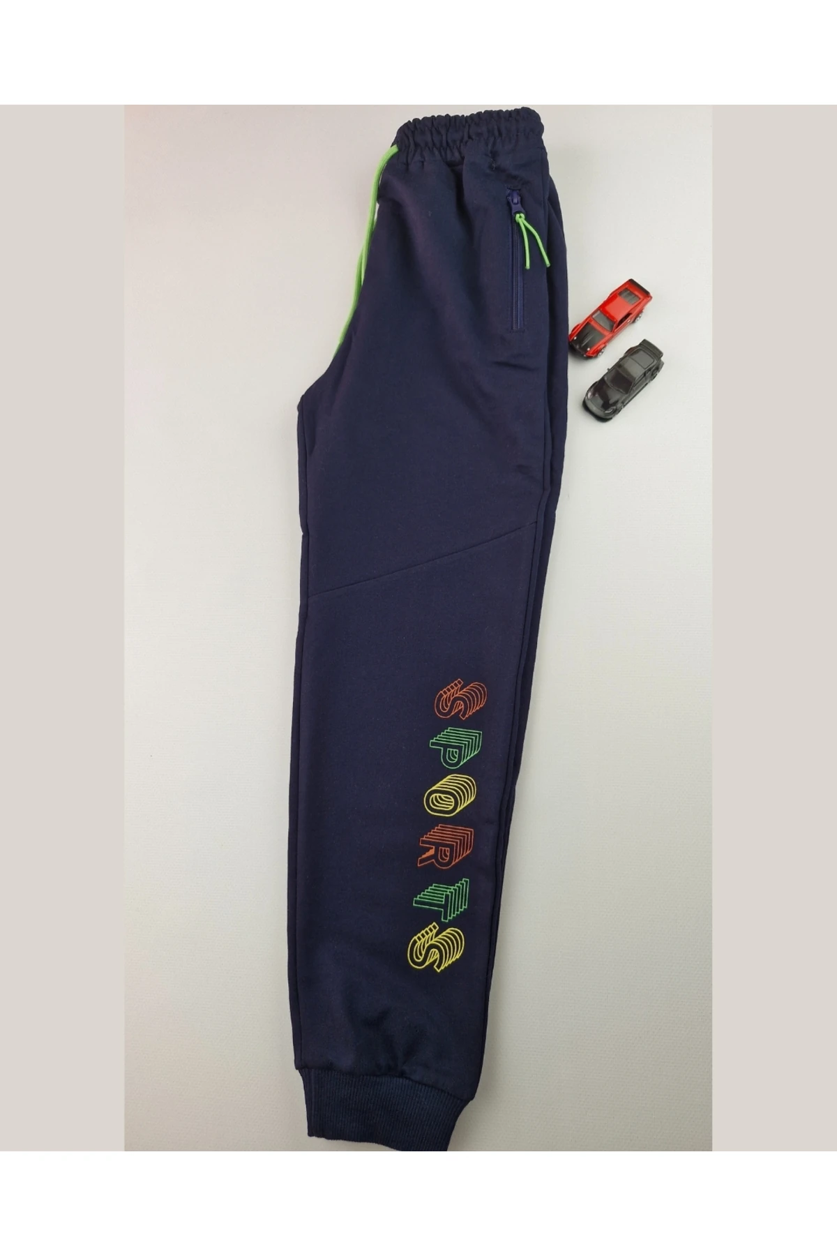 MışılKids Erkek Çocuk Lacivert Sports Baskılı Eşofman Altı