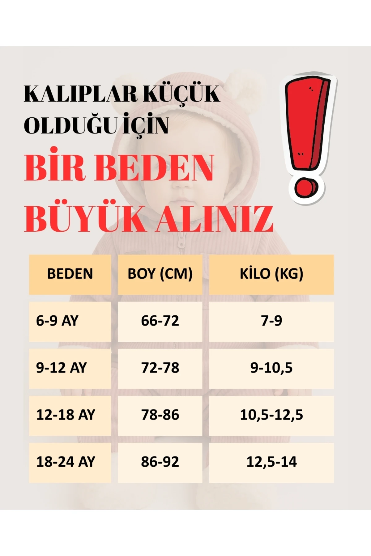 Peluşlu Kadife Bebek Tulum – 6-24 Ay
