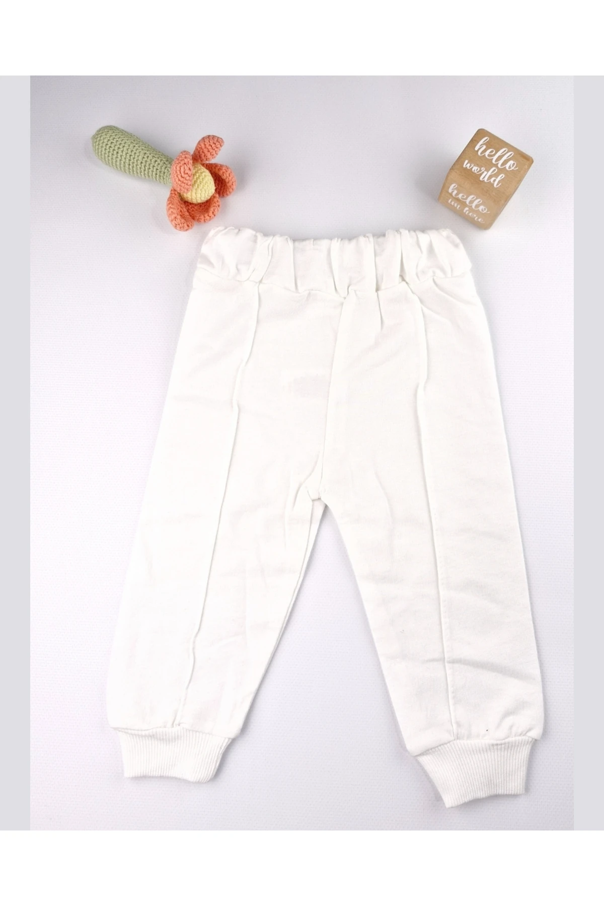 Asliva Kız Bebek Bebe Yaka Parlak Boncuklu Pamuklu 2'li Takım Beyaz (6-24 Ay)