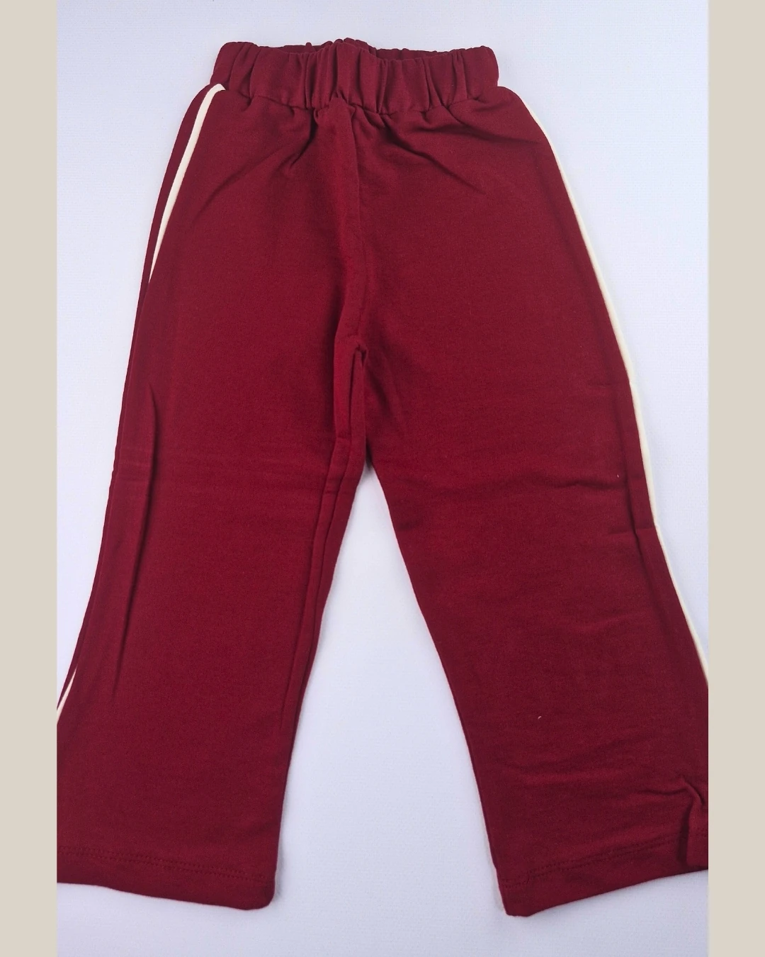 Asliva Unisex Çocuk Bordo Hawaii Sunset Baskılı Polo Yaka Yarım Fermuarlı Pamuklu Eşofman Takımı