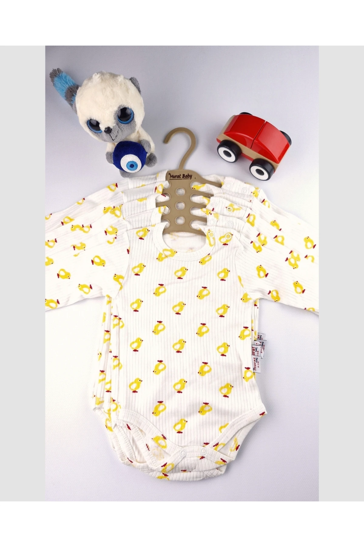 Asliva Bebek Body - Tek Parça Zıbın Uzun Kol Çıtçıtlı Pamuklu 0-18 Ay