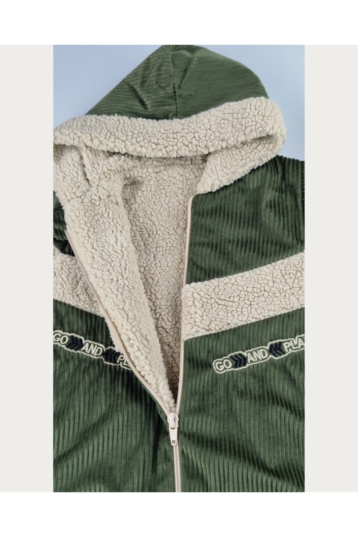 Kadife Welsoft Astarlı Bebek Tulum – Kışlık Kapüşonlu Model