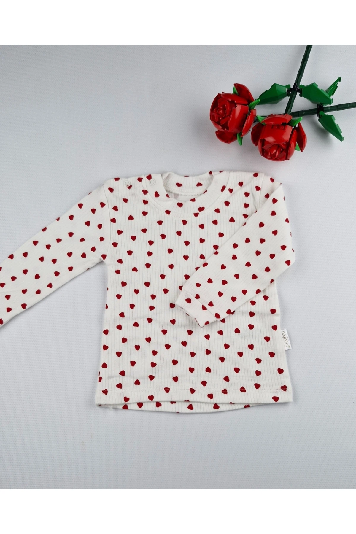 Minik Kalpler Temalı Pamuk Bebek & Çocuk Uzun Kollu Omuzdan çıtçıtlı Sweat - 3,6,9 Ay - 1,2,3 Yaş