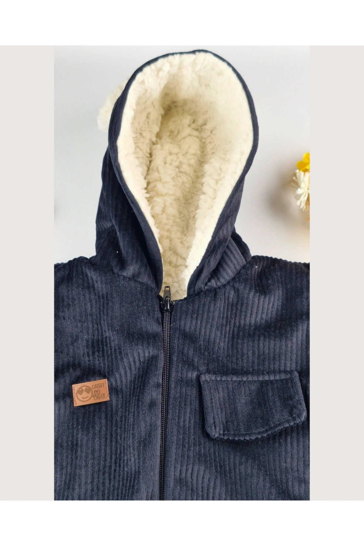 Peluşlu Kadife Bebek Tulum – 6-24 Ay