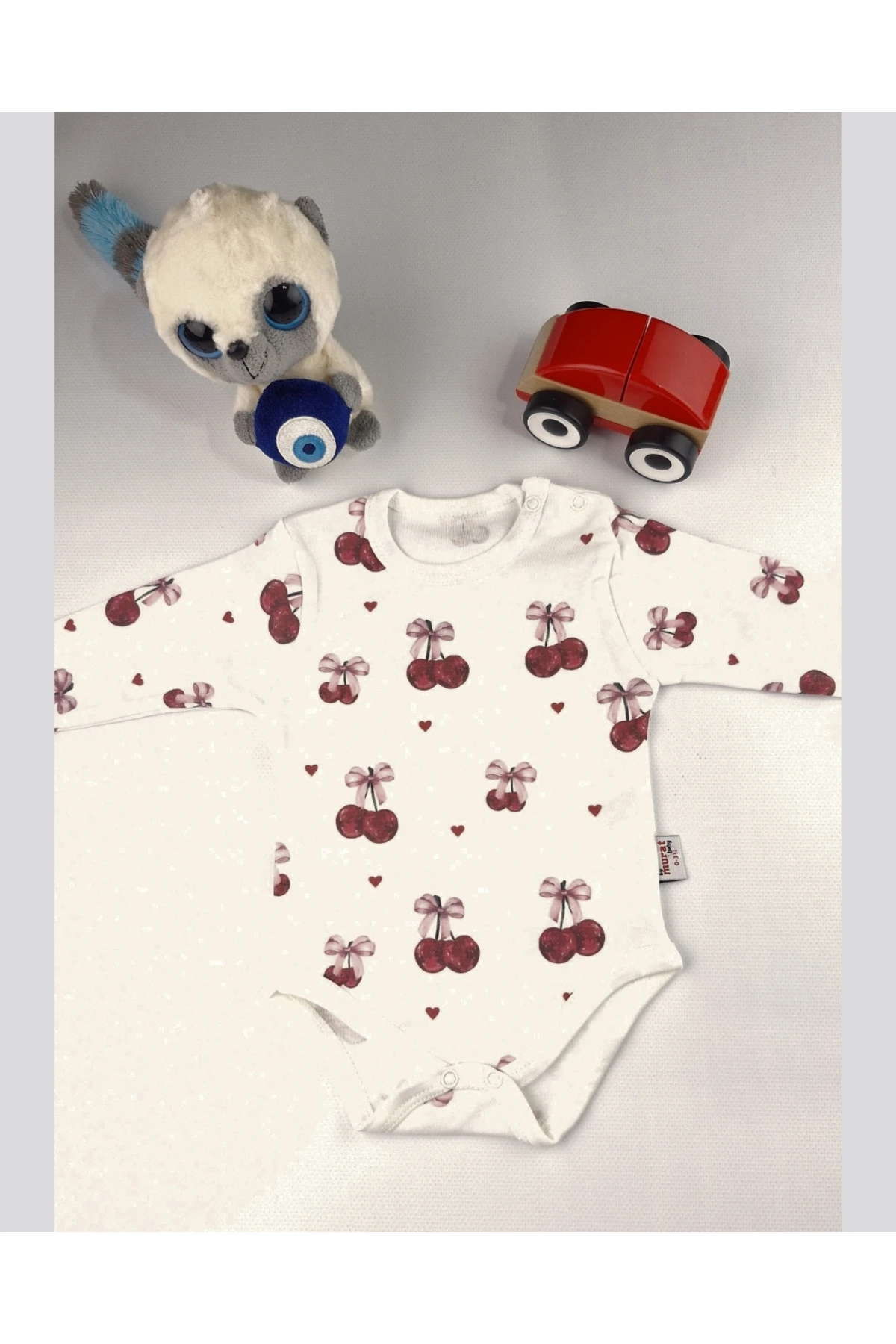 Asliva Bebek Body - Tek Parça Zıbın Uzun Kol Çıtçıtlı Pamuklu 0-18 Ay