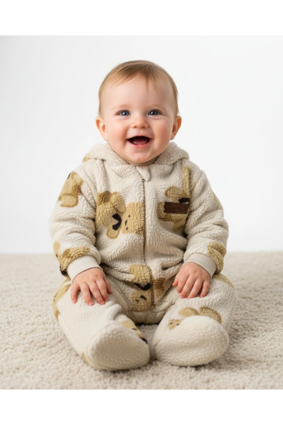 Teddy Ayıcık Welsoft Peluş Bebek Tulum – 6-9 Ay