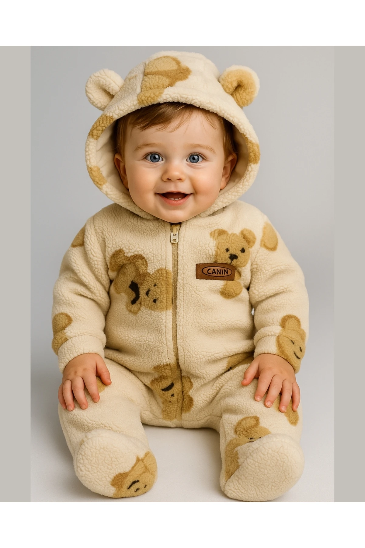 Teddy Ayıcık Welsoft Peluş Bebek Tulum – 6-9 Ay