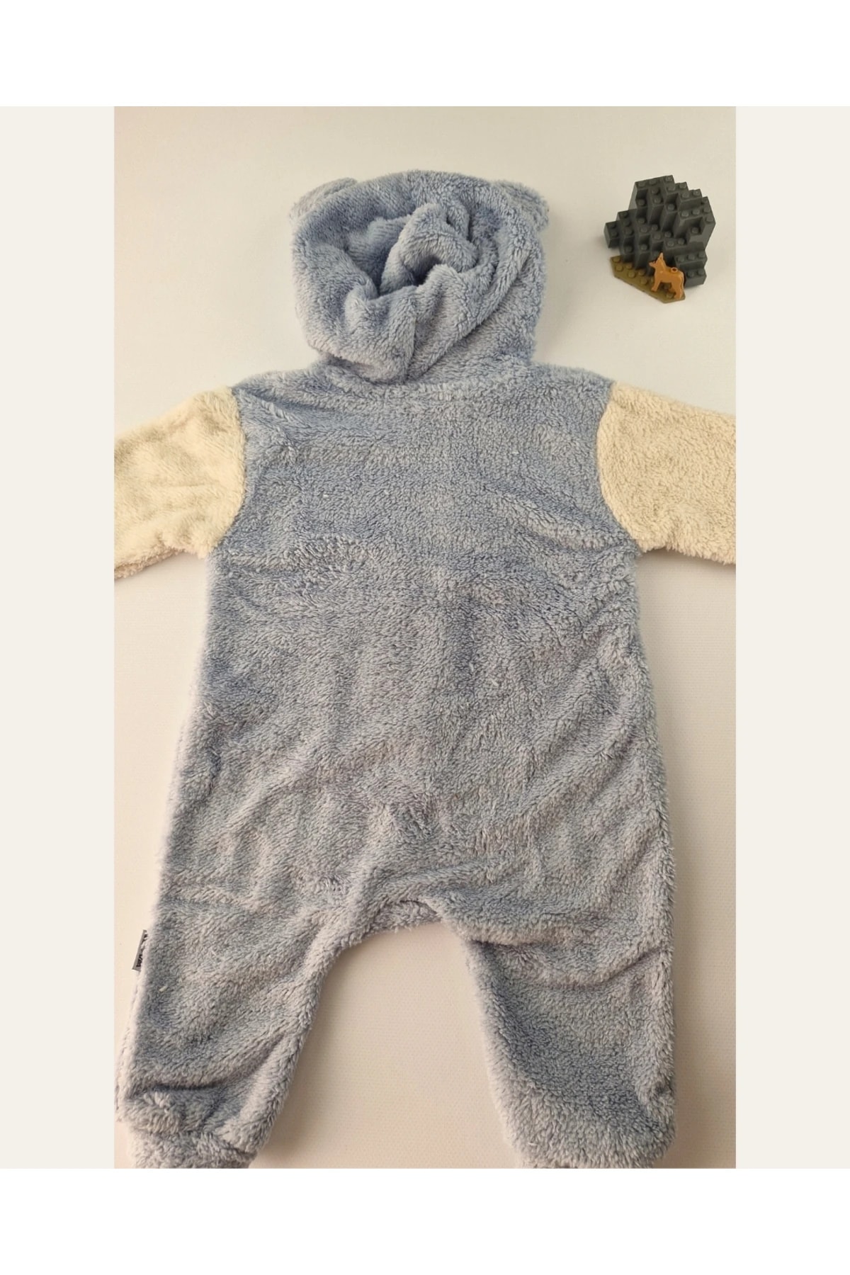 Asliva Welsoft Peluş Köpek Figürlü Kapüşonlu Bebek Tulum (0-12 Ay)