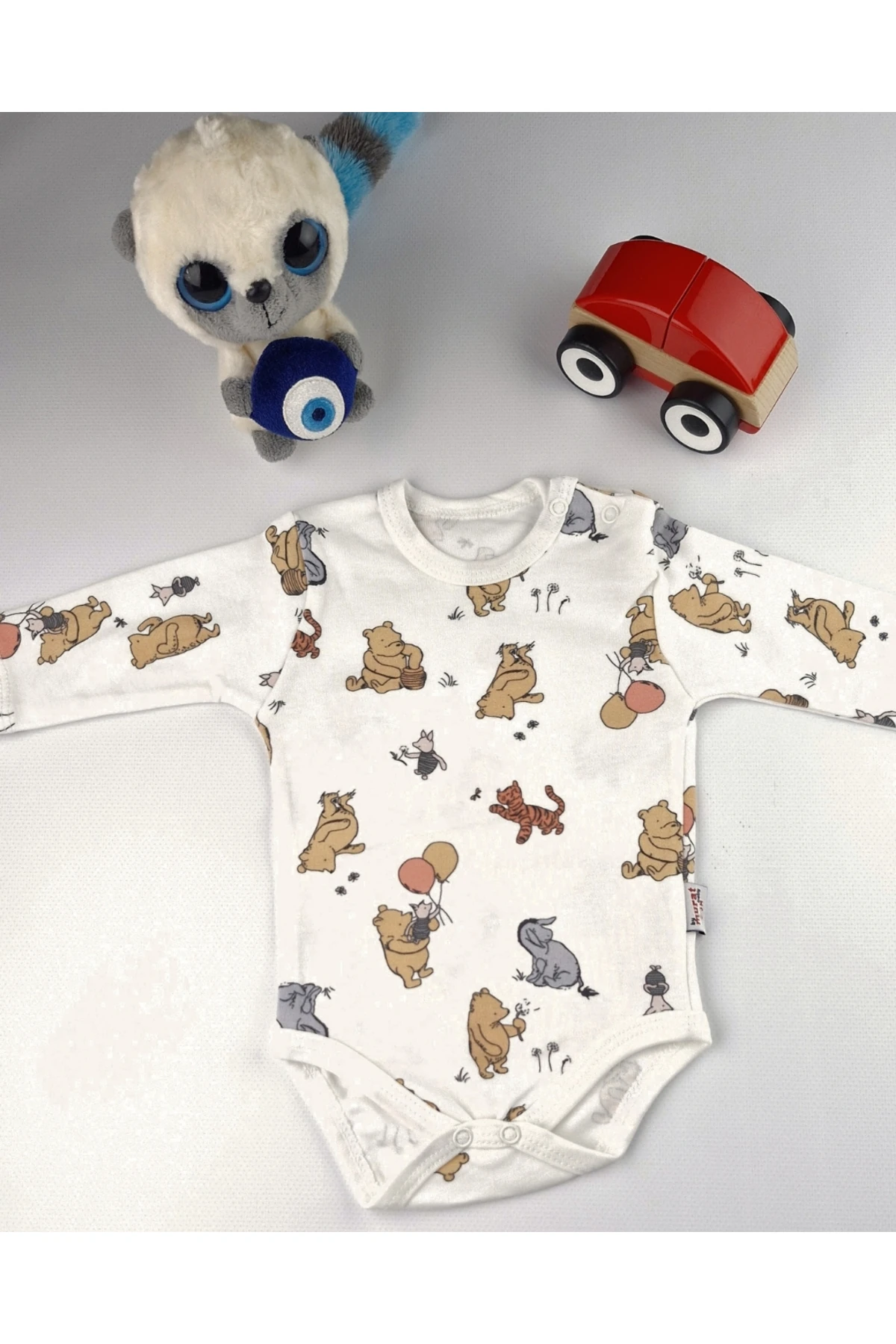 Asliva Bebek Body - Tek Parça Zıbın Uzun Kol Çıtçıtlı Pamuklu 0-18 Ay