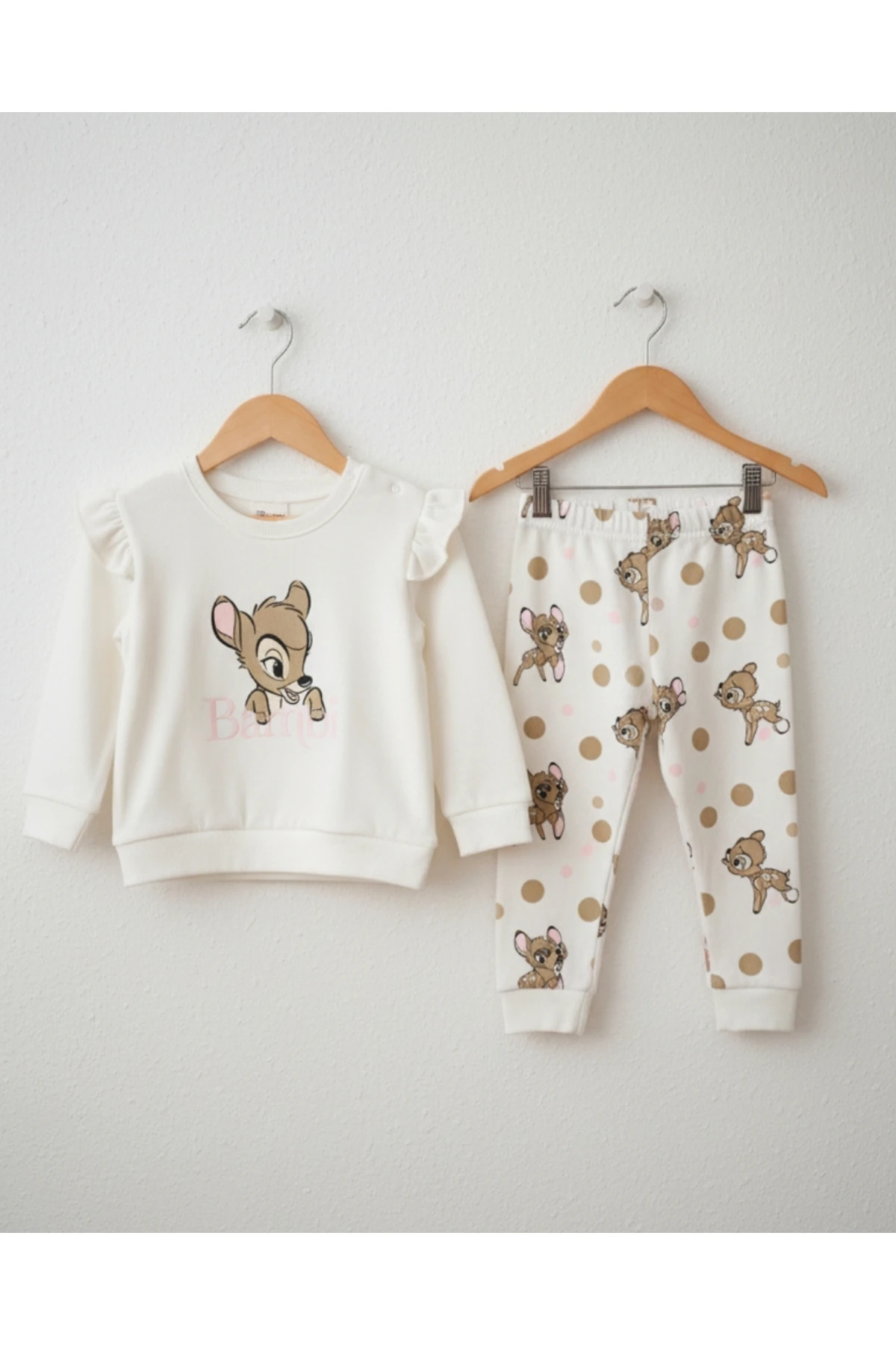 Asliva Figürlü 3 İplik Şardonlu Beyaz kız Bebek Takımı (6-24 Ay)