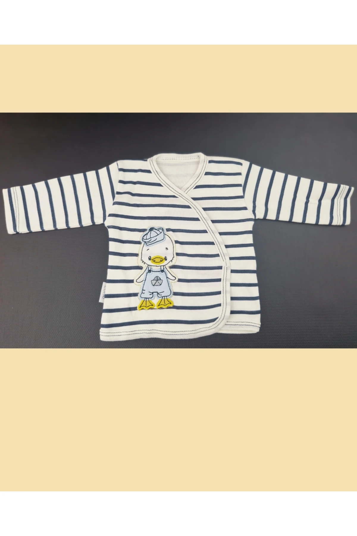 Erkek Bebek Yeni Doğan 5'li Set – Ördek Desenli, Mavi Çizgili