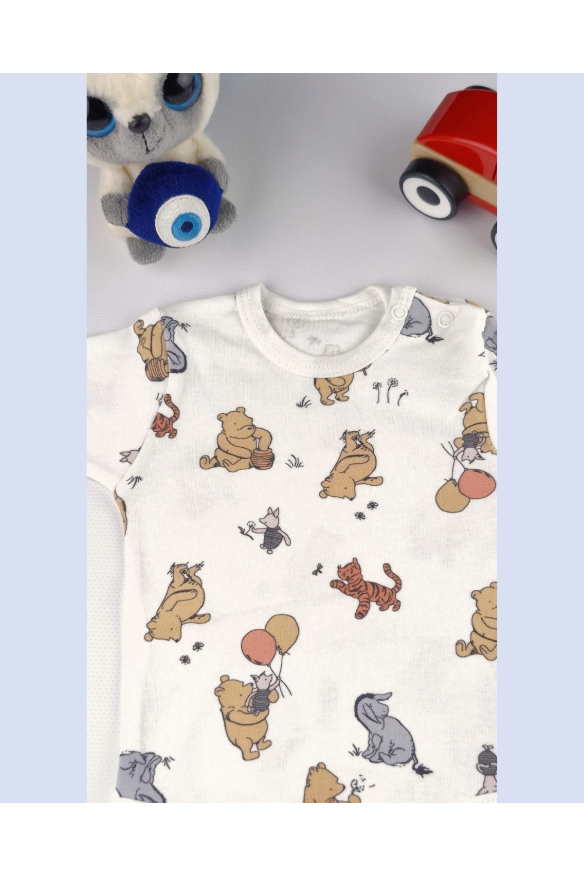 Asliva Bebek Body - Tek Parça Zıbın Uzun Kol Çıtçıtlı Pamuklu 0-18 Ay