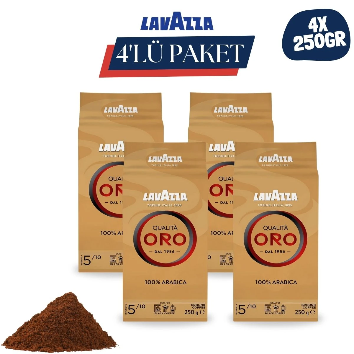 Lavazza Qualita Oro 4 x 250gr Paketi Filtre Kahve