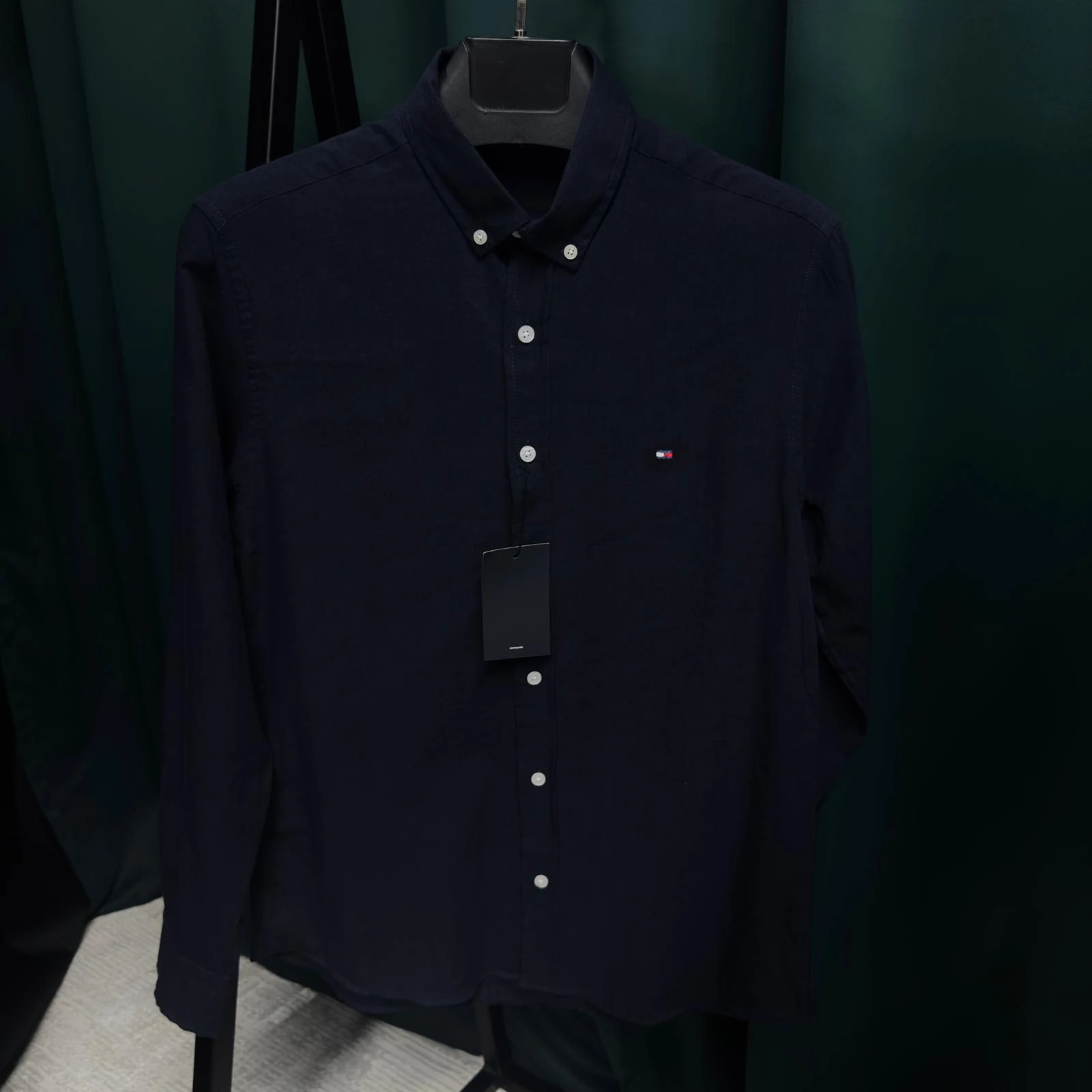 TOMMY KETEN GÖMLEK - LACİVERT