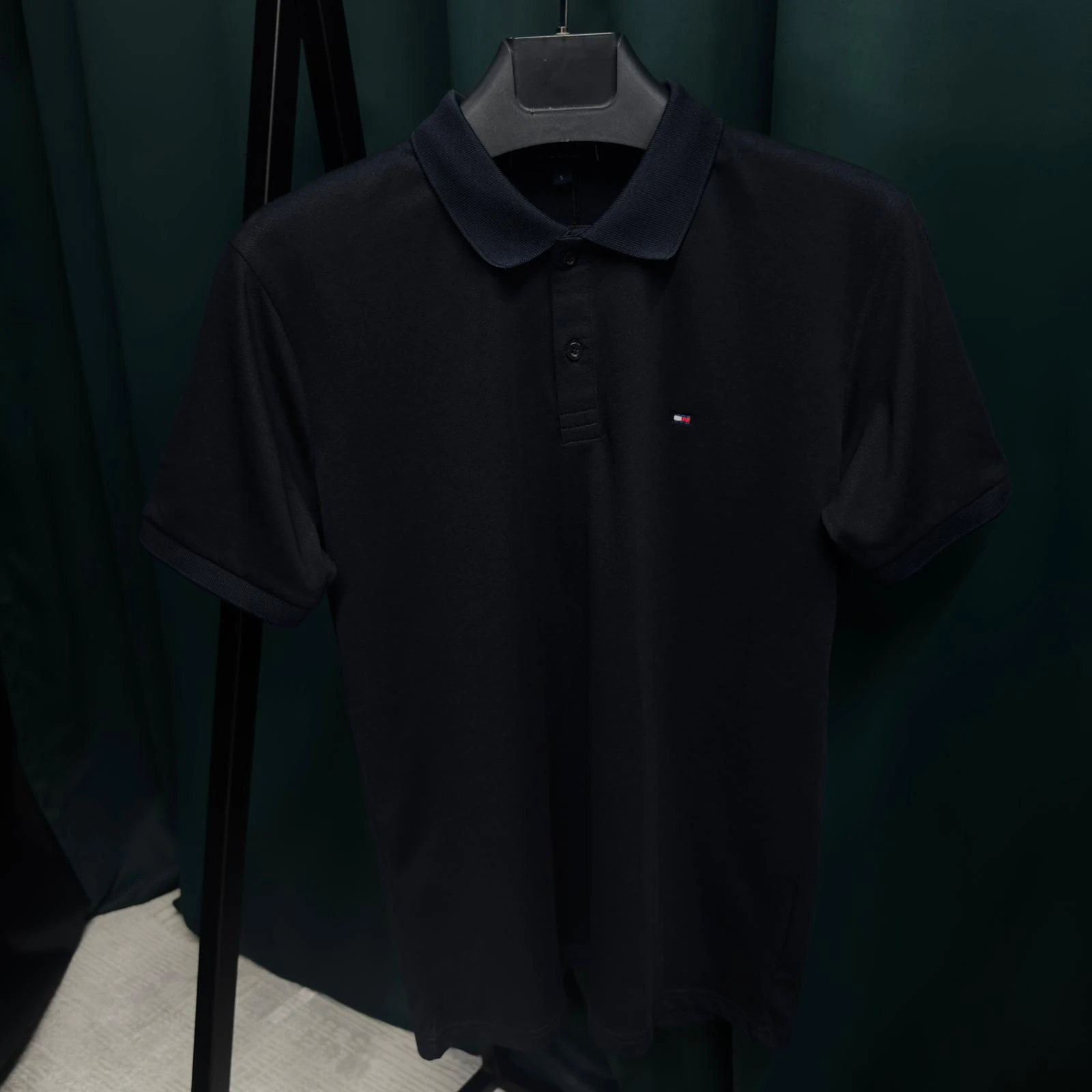 TOMMY POLO YAKA MERSELİZE T-SHİRT - LACİVERT