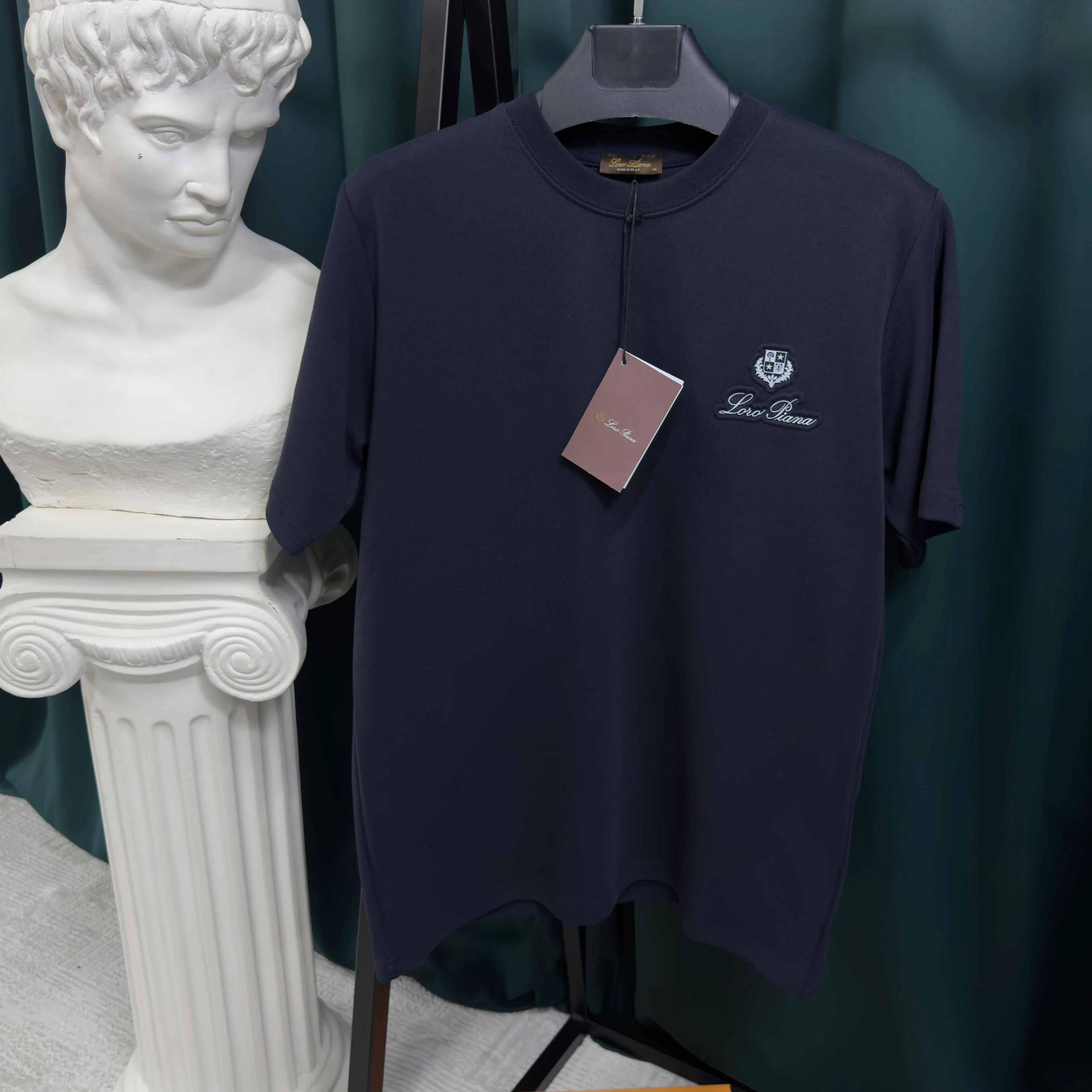 LORO PİANA DOUBLE FACE T-SHİRT - LACİVERT