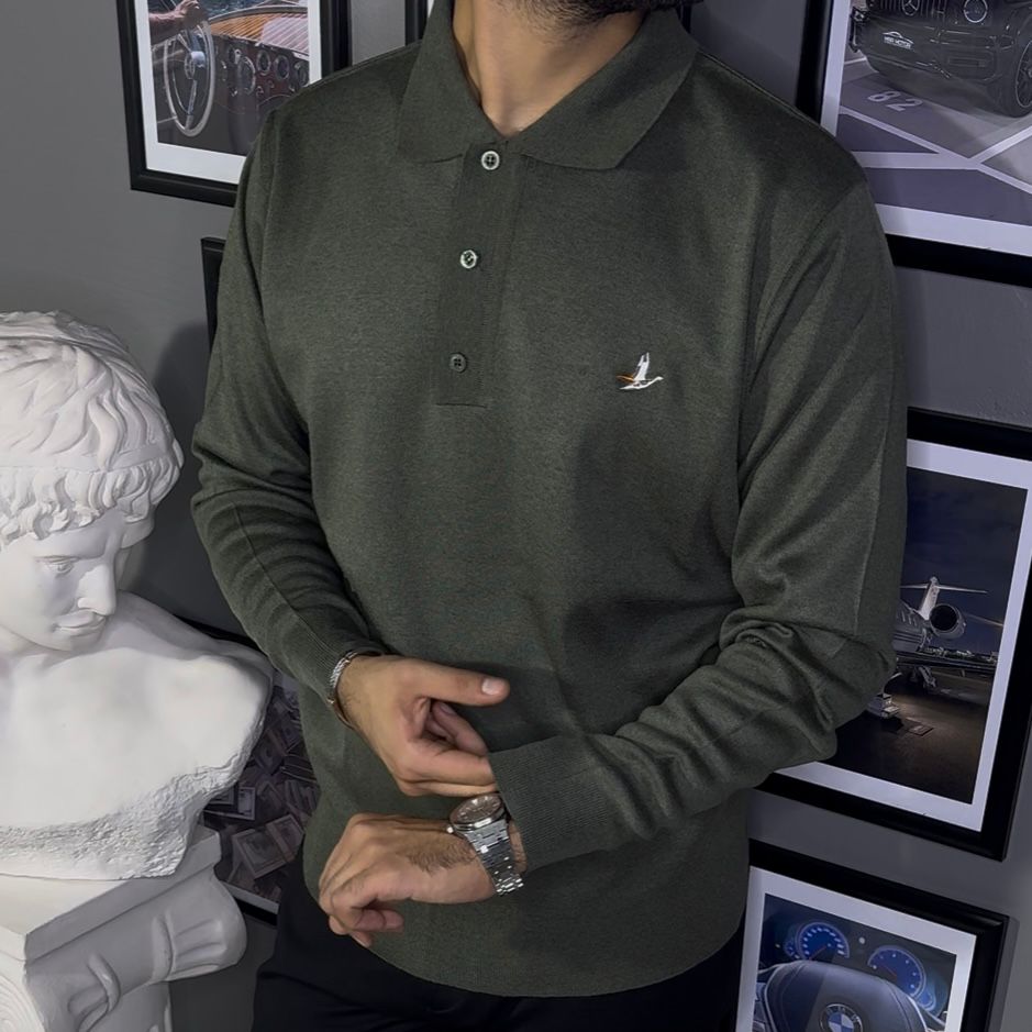 BEYMEN CLUB POLO YAKALI TRİKO - HAKİ