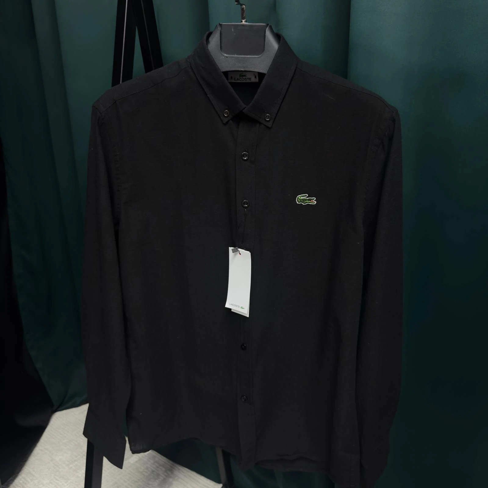 LACOSTE KETEN GÖMLEK - SİYAH