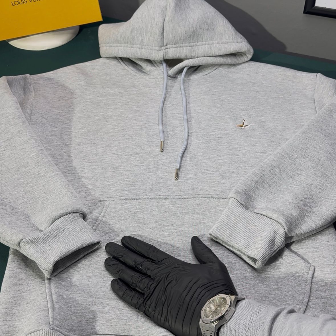 BEYMEN CLUB ÜÇ İPLİK ŞARDONLU KAPÜŞONLU SWEATSHİRT - GRİ