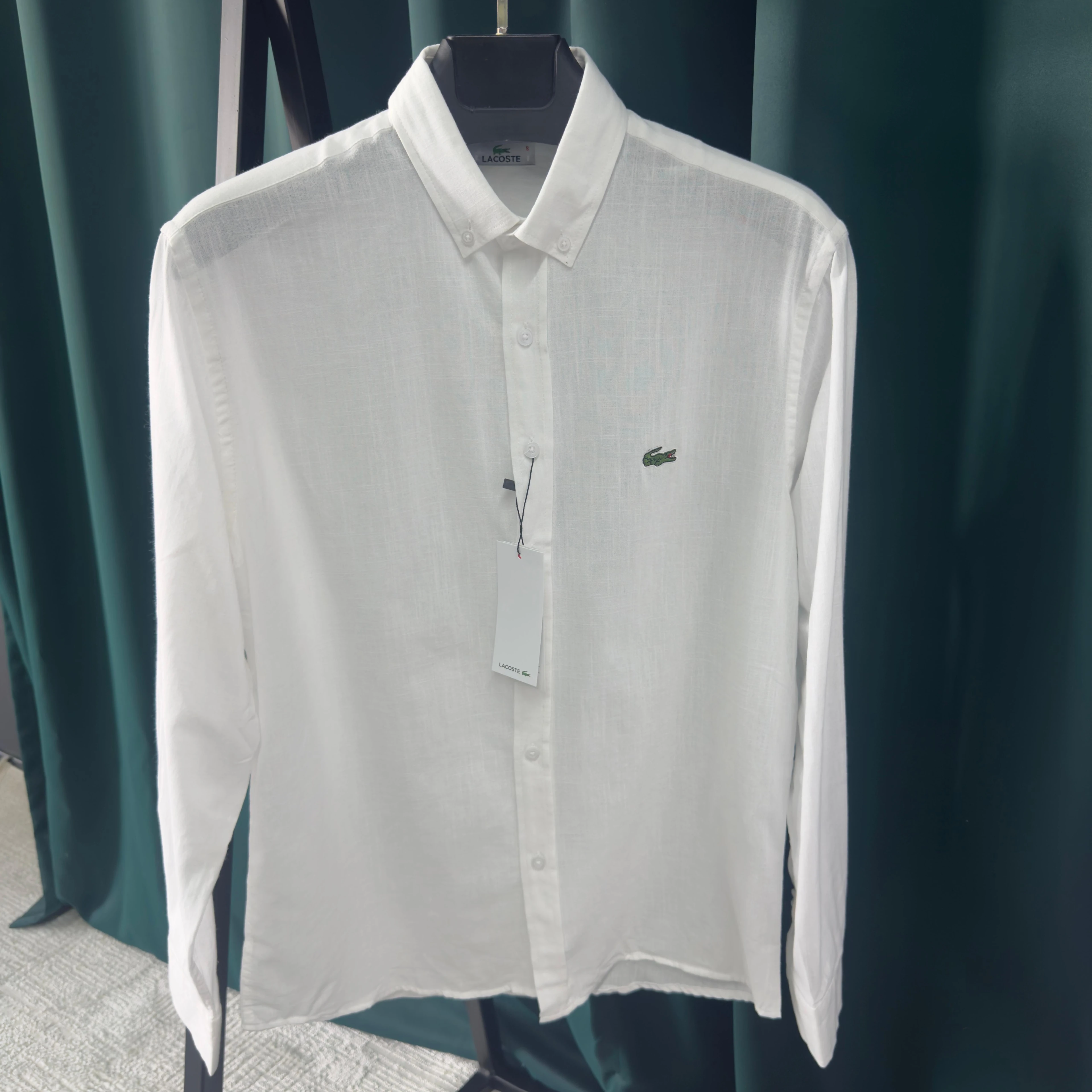 LACOSTE KETEN GÖMLEK - BEYAZ