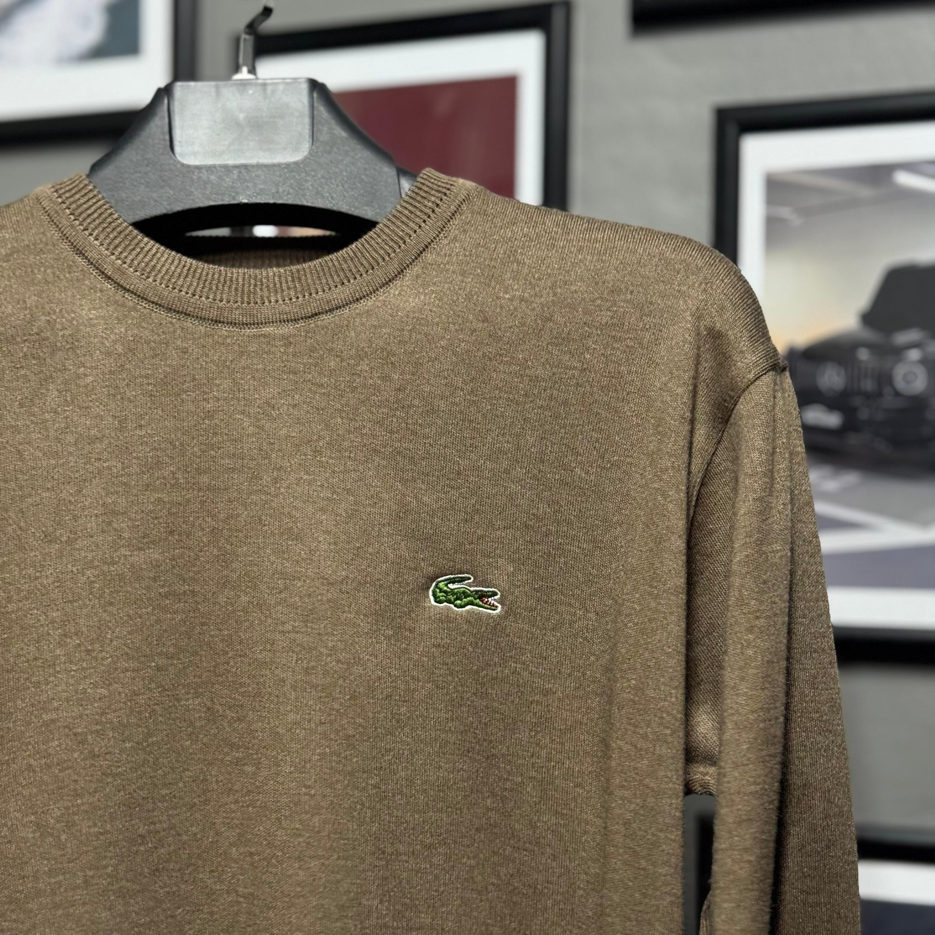 LACOSTE BİSİKLET YAKALI TRİKO - KAHVERENGİ