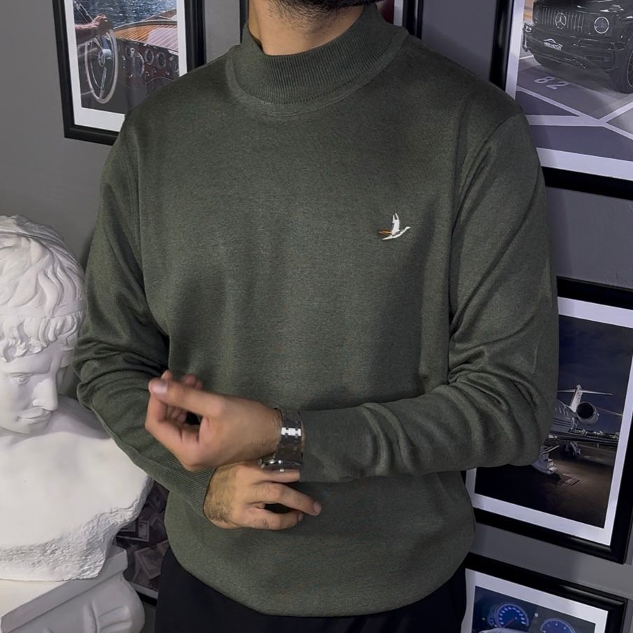 BEYMEN CLUB YARIM BOĞAZLI TRİKO - HAKİ