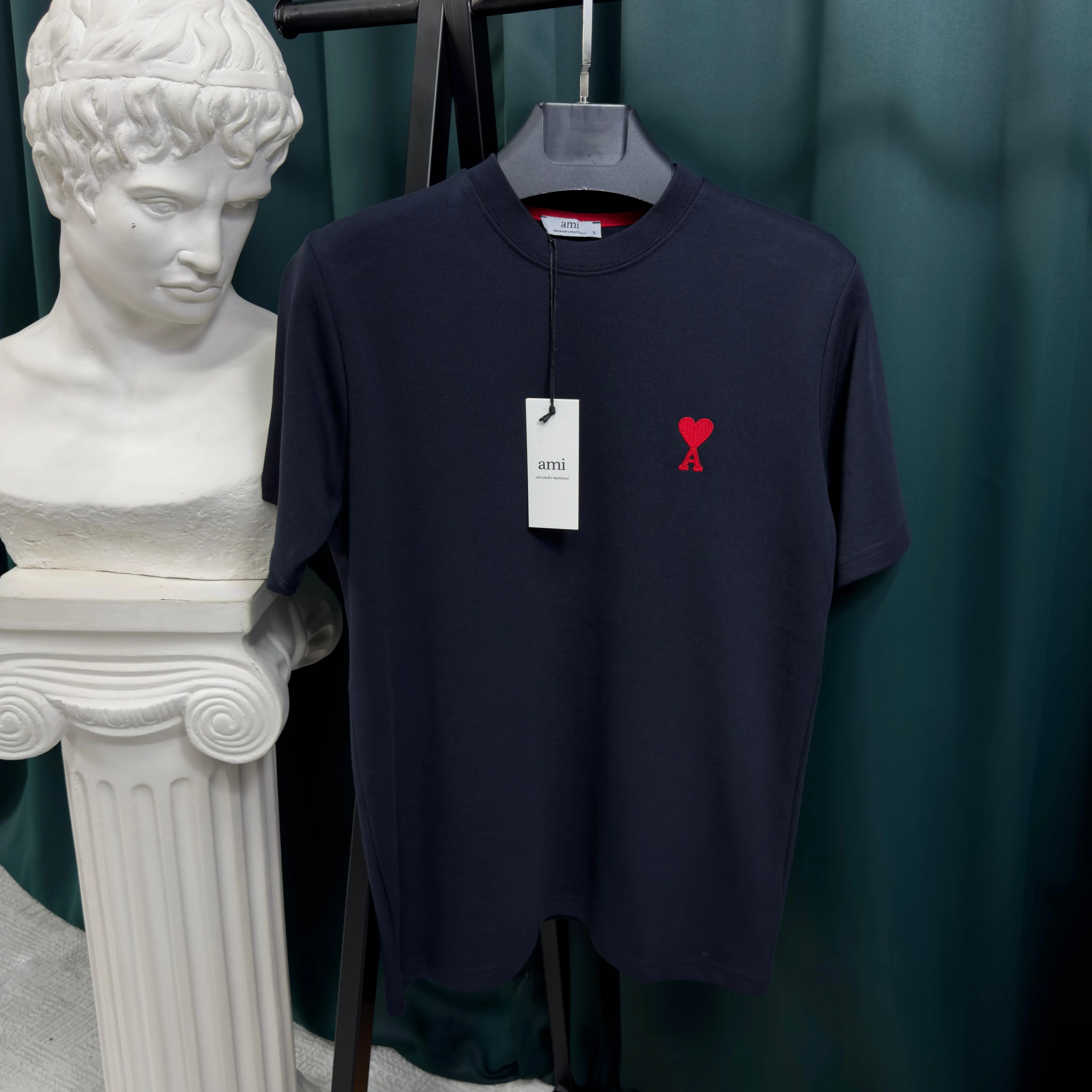 AMİ DOUBLE FACE T-SHİRT - LACİVERT