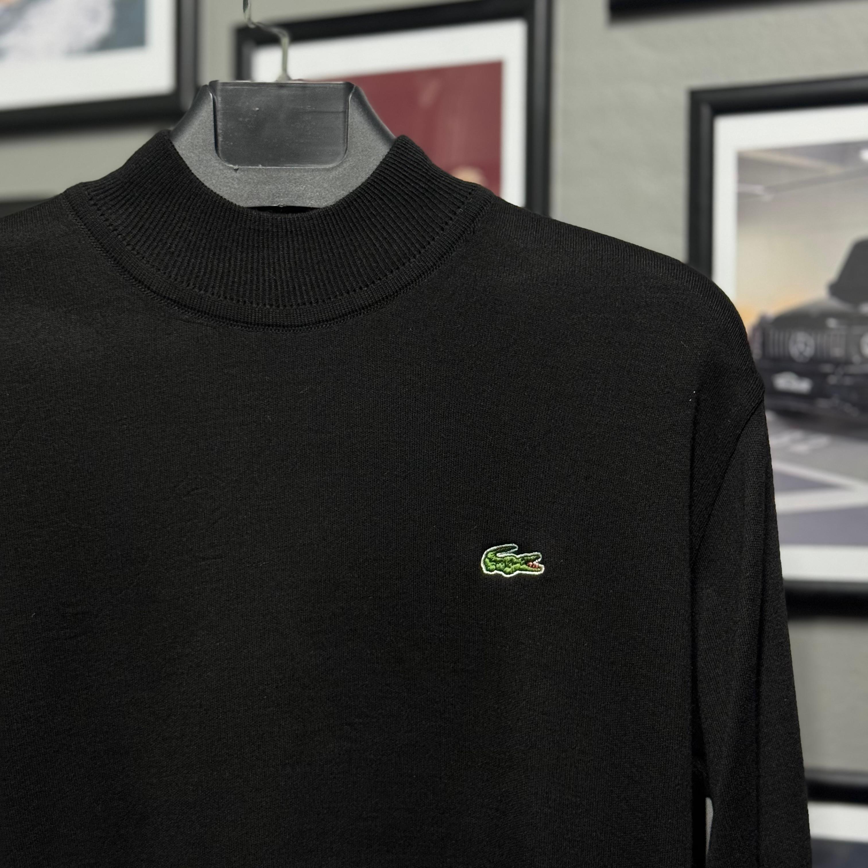 LACOSTE YARIM BOĞAZLI TRİKO - SİYAH