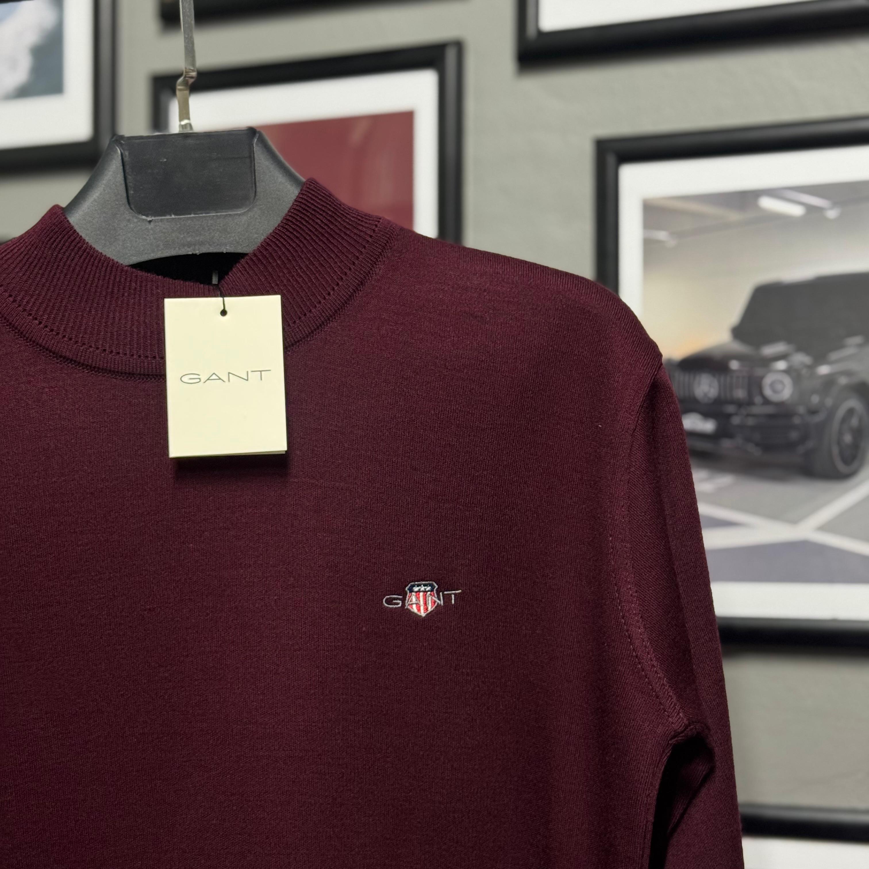 GANT YARIM BOĞAZLI TRİKO - BORDO