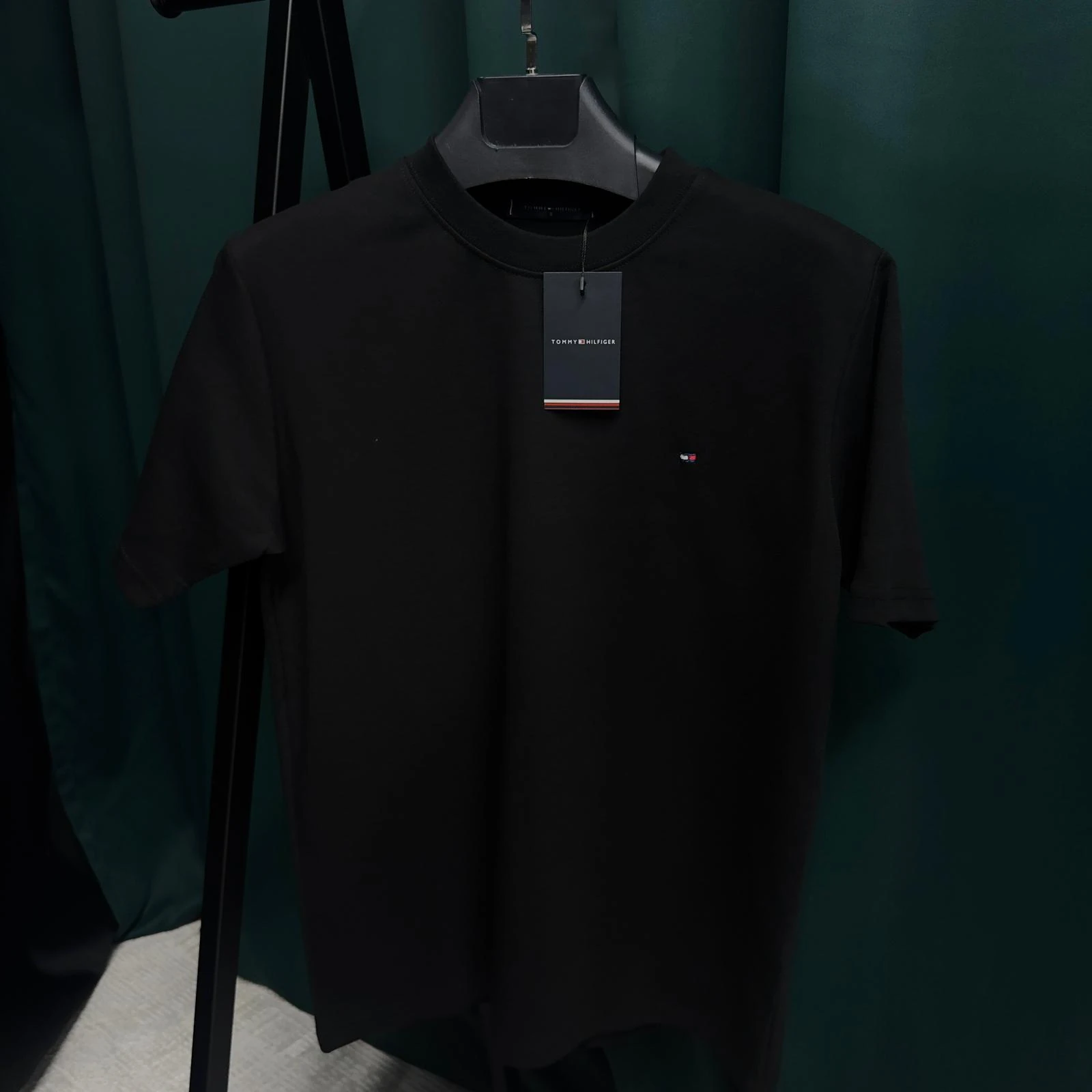 TOMMY DOUBLE FACE T-SHİRT - SİYAH