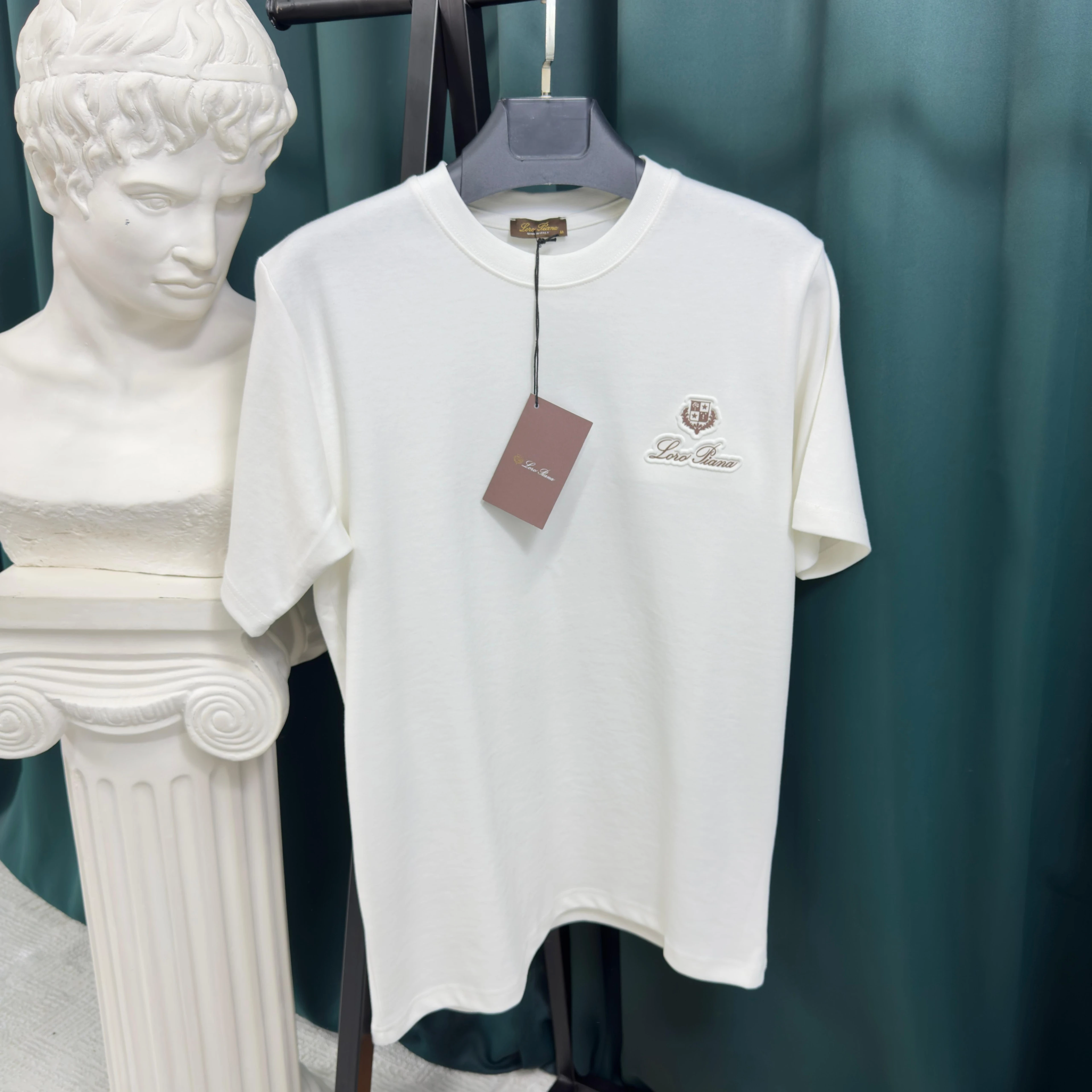 LORO PİANA DOUBLE FACE T-SHİRT - BEYAZ
