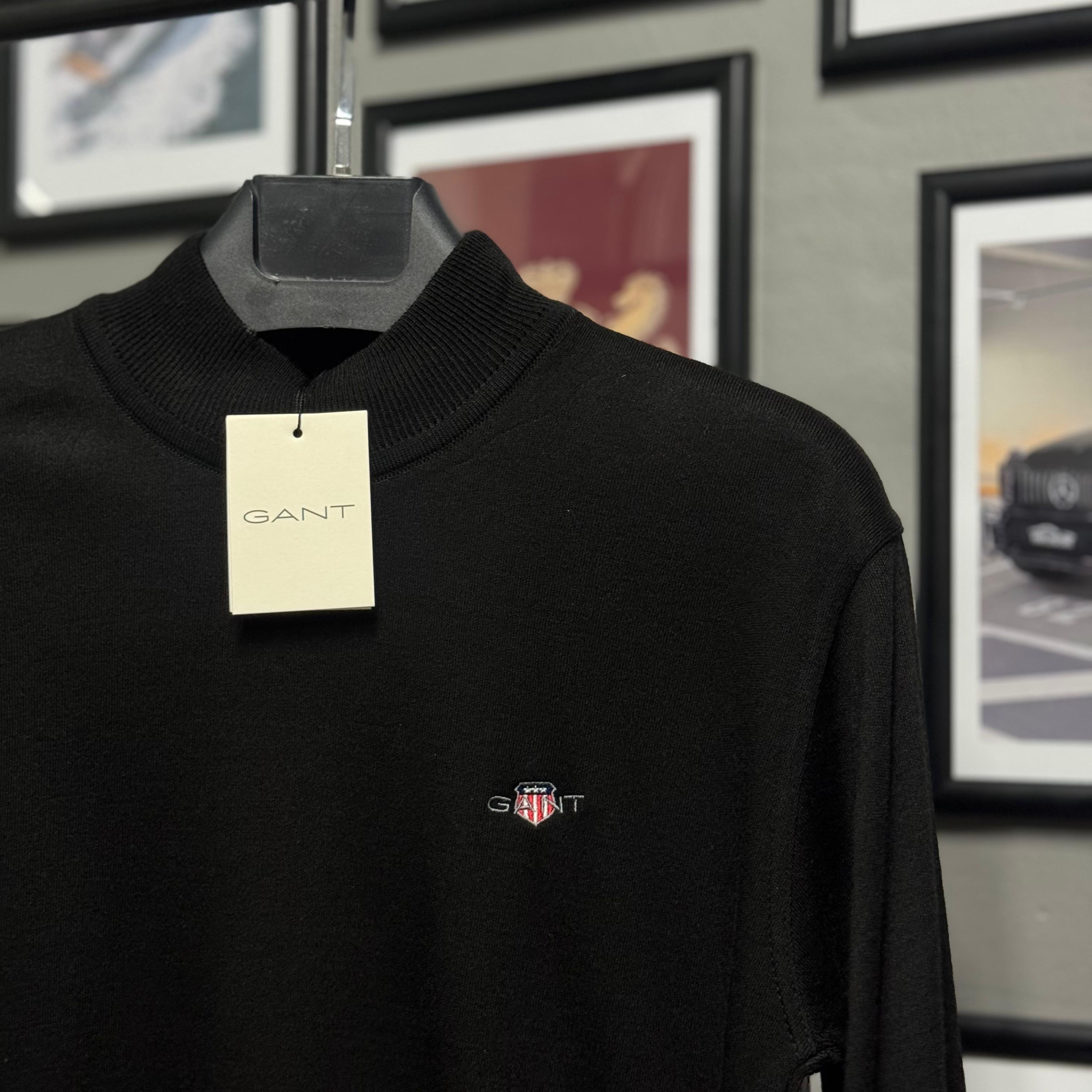 GANT YARIM BOĞAZLI TRİKO - SİYAH
