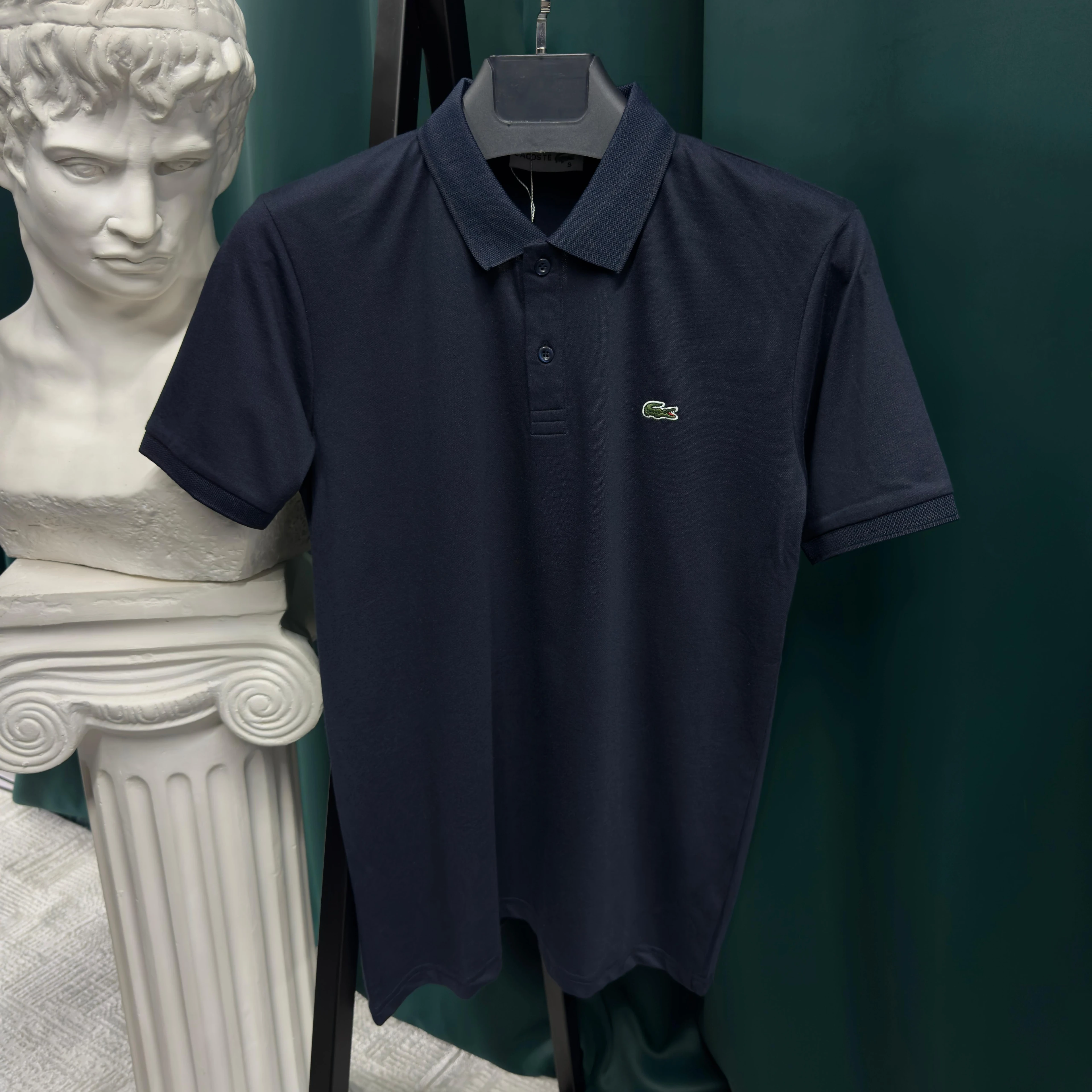 LACOSTE POLO YAKA MERSELİZE T-SHİRT - LACİVERT