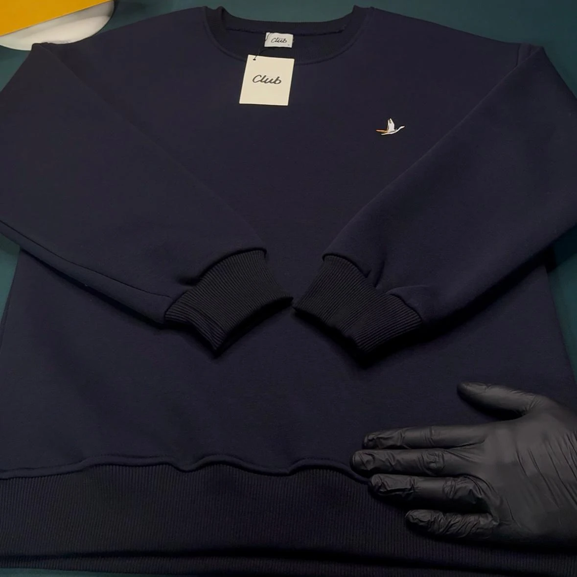 BEYMEN CLUB ÜÇ İPLİK ŞARDONLU BİSİKLET YAKA SWEATSHİRT - LACİVERT