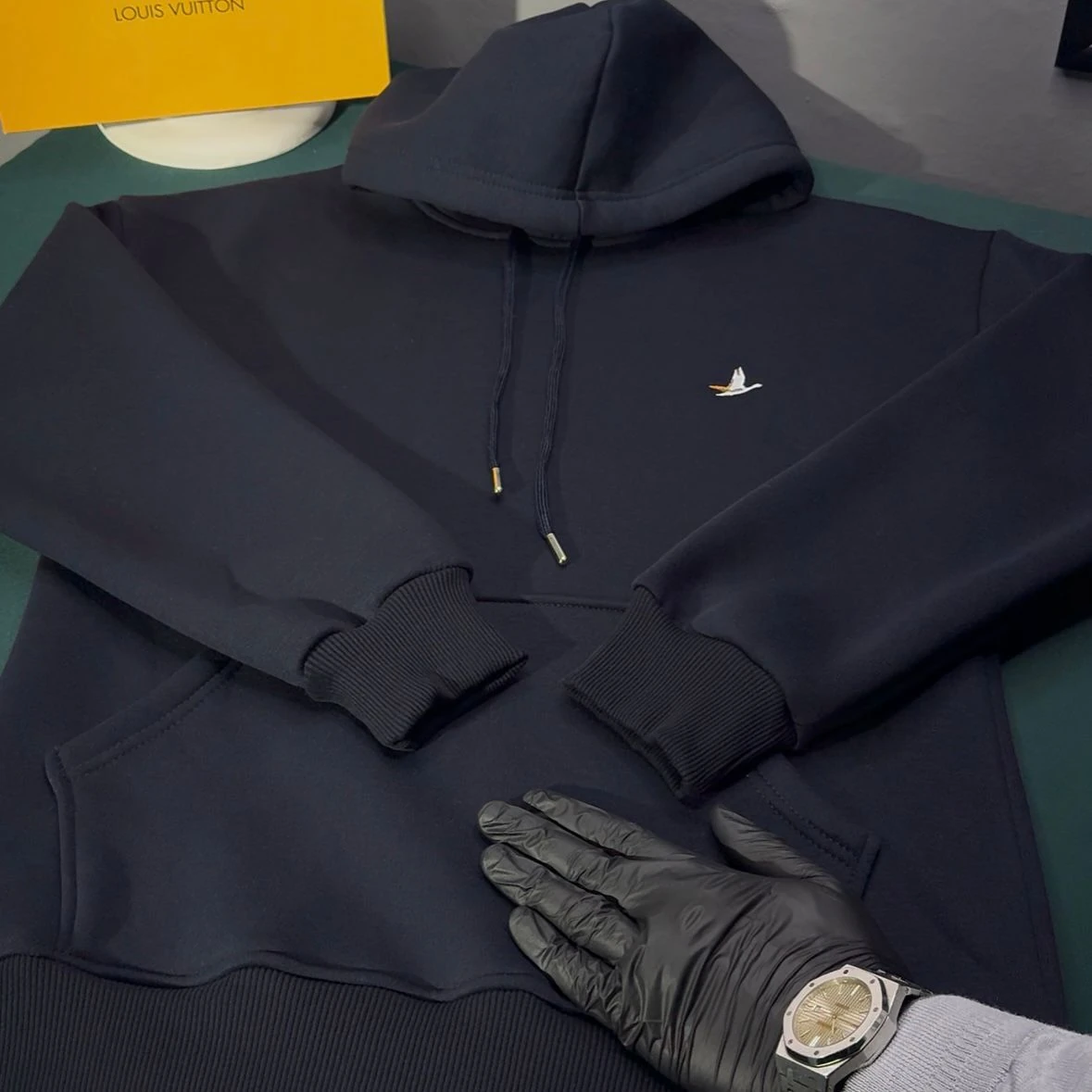 BEYMEN CLUB ÜÇ İPLİK ŞARDONLU KAPÜŞONLU SWEATSHİRT - LACİVERT