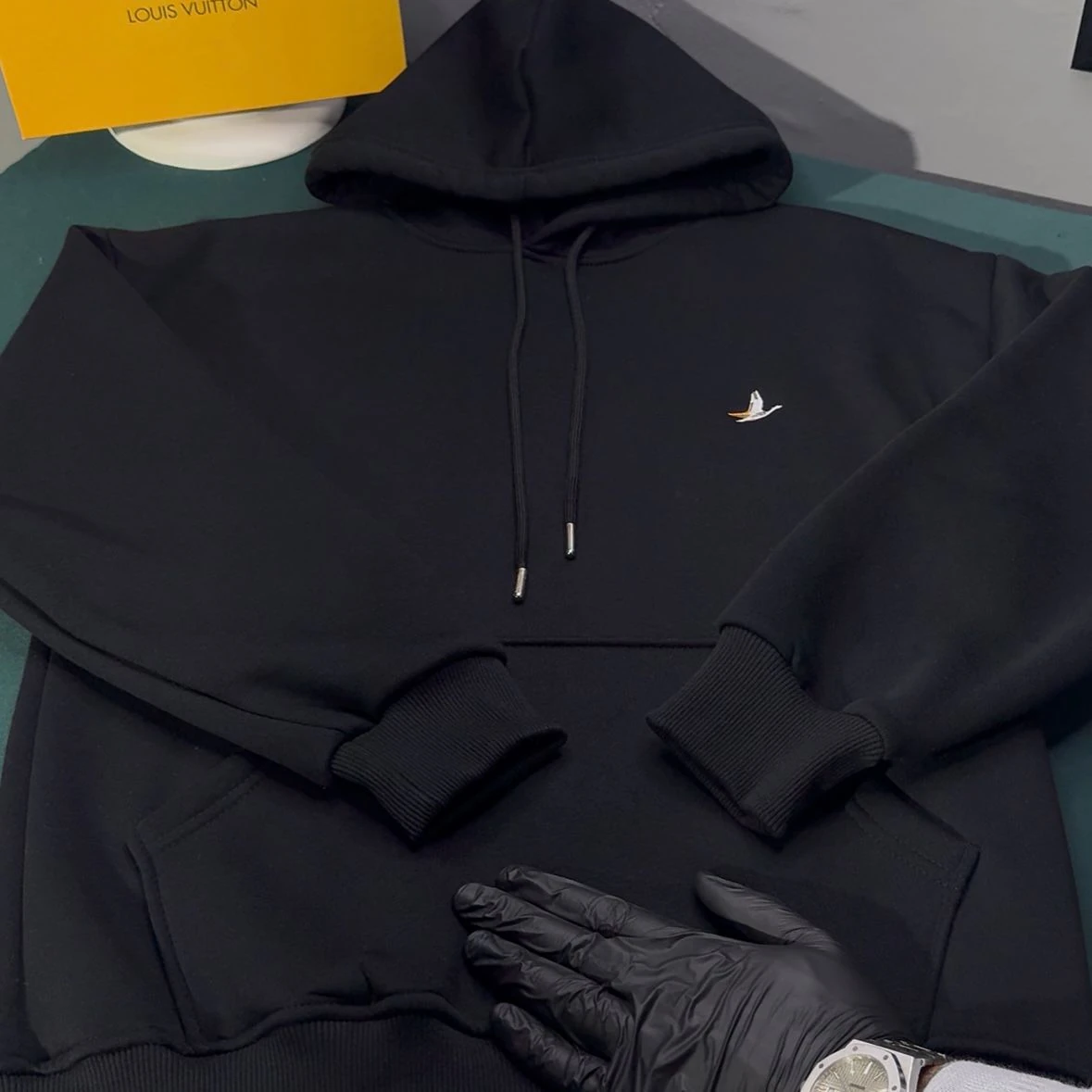 BEYMEN CLUB ÜÇ İPLİK ŞARDONLU KAPÜŞONLU SWEATSHİRT - SİYAH