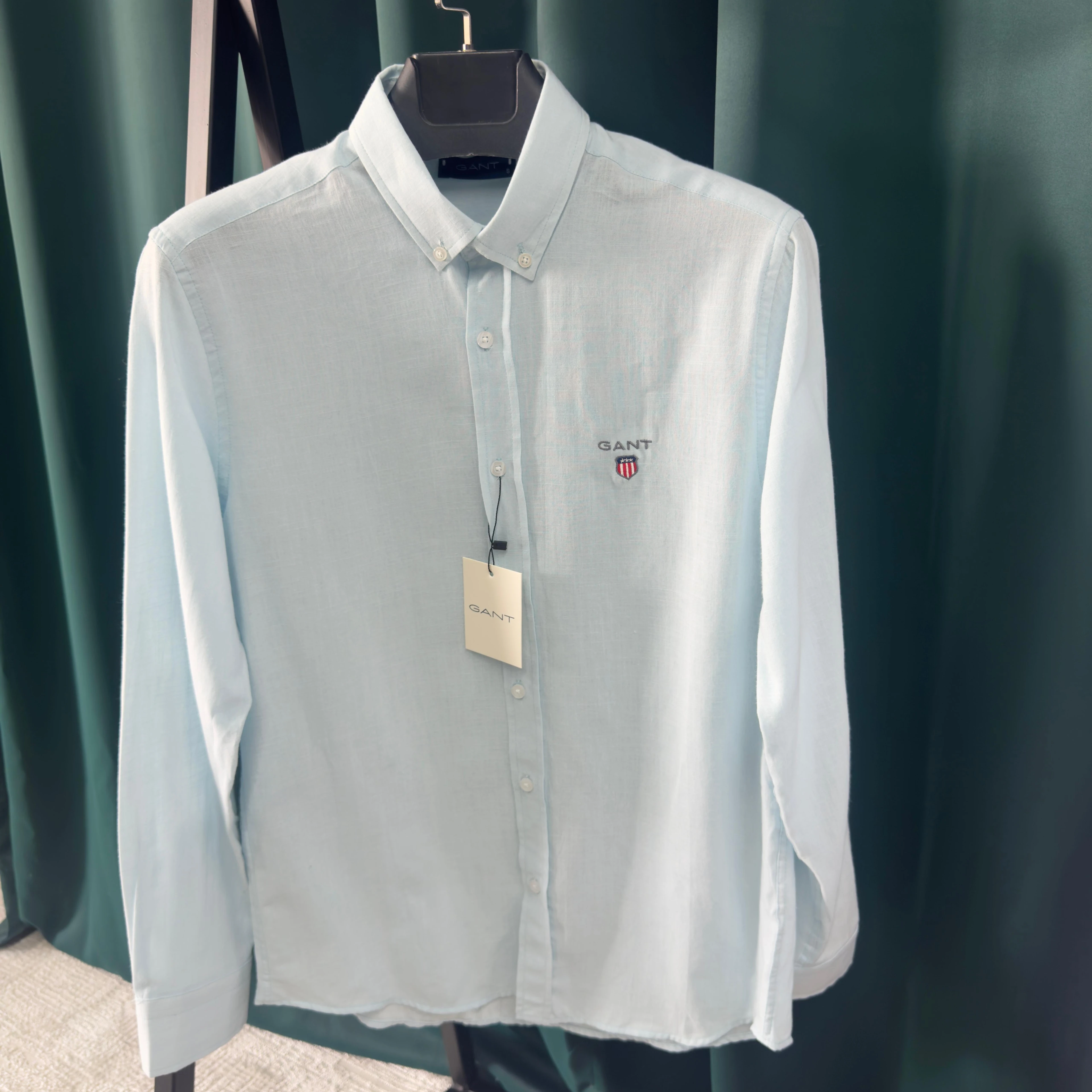 GANT KETEN GÖMLEK - BUZ MAVİSİ