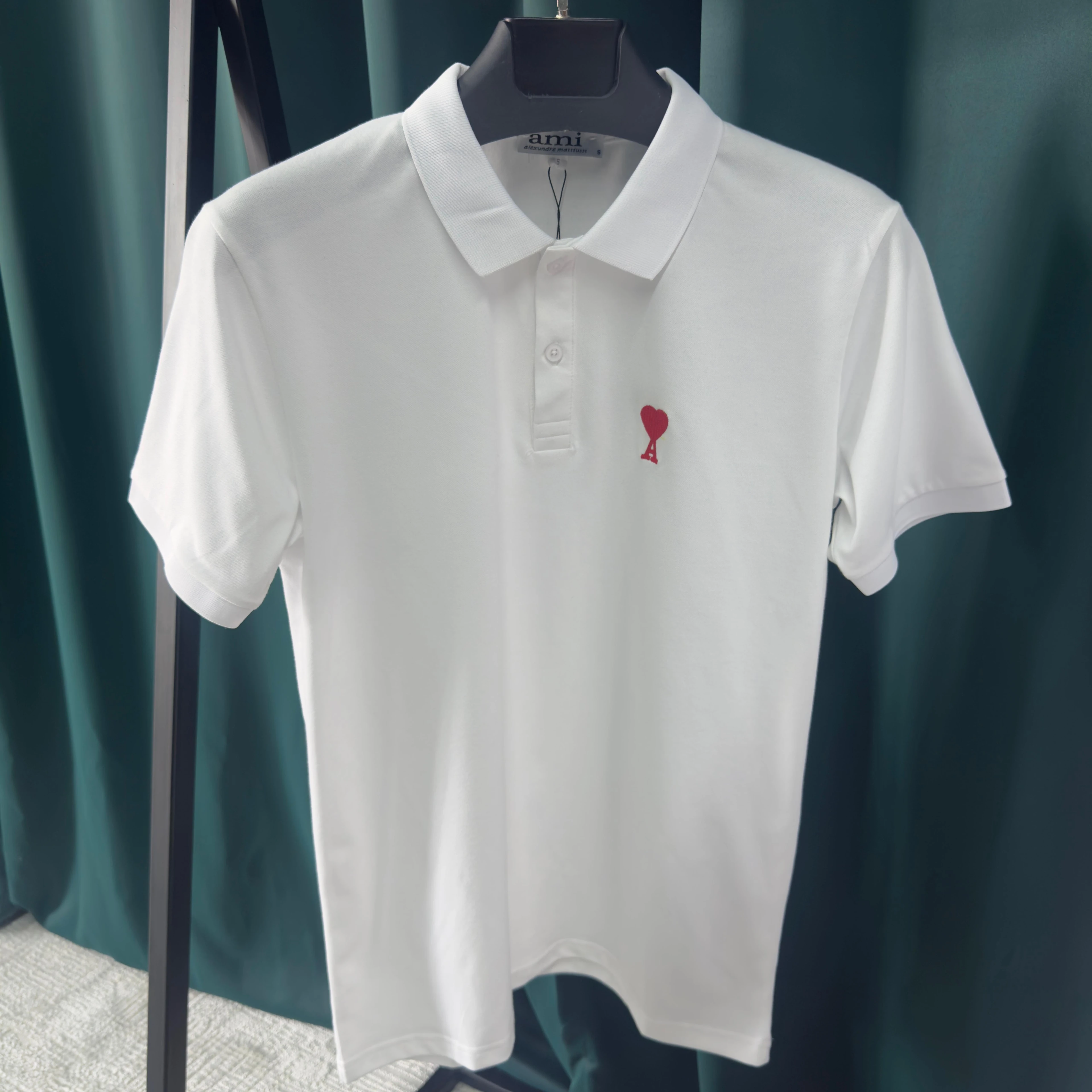 AMİ POLO YAKA T-SHİRT - BEYAZ