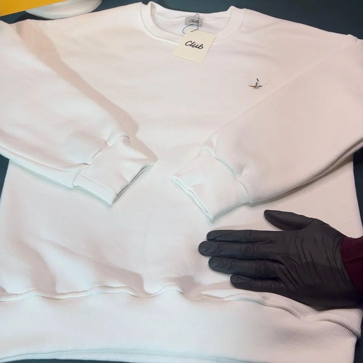 BEYMEN CLUB ÜÇ İPLİK ŞARDONLU BİSİKLET YAKA SWEATSHİRT - BEYAZ