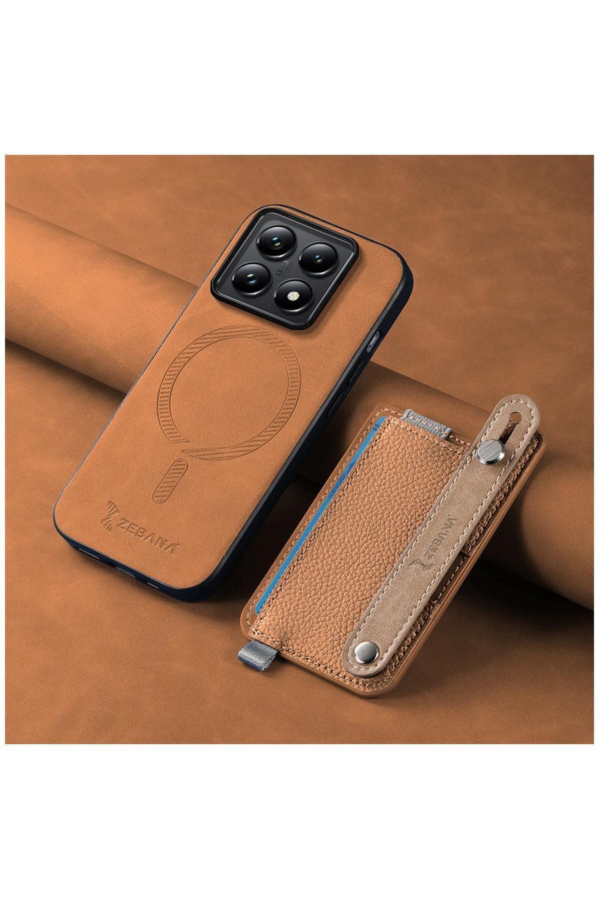 Xiaomi Mi 14t Uyumlu Kılıf 2in1 Kartlıklı Best Deri Kılıf Kahverengi