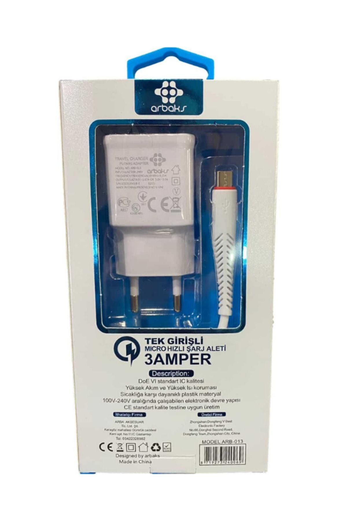 ARB-013 3A (Micro) Hızlı Şarj Aleti